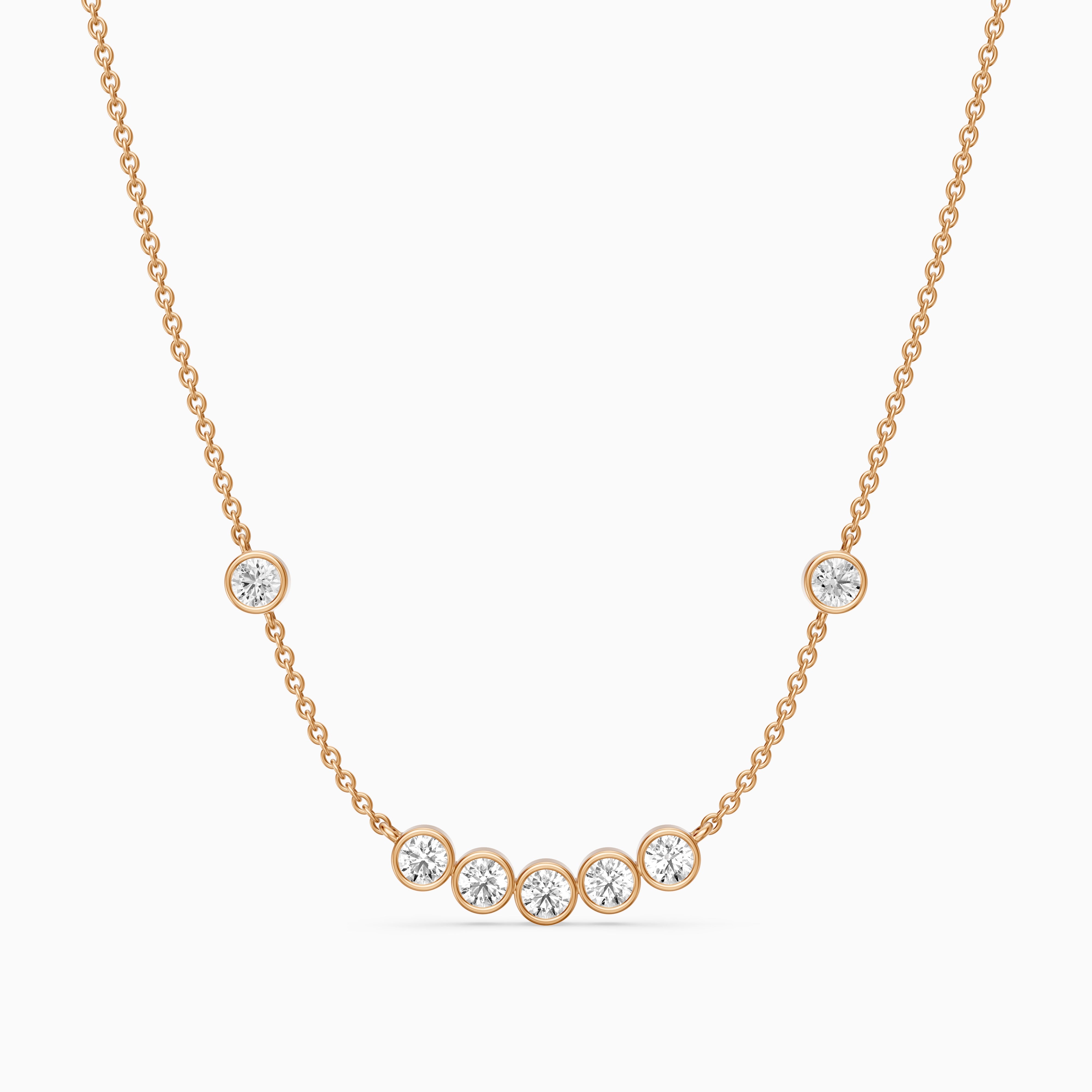 Amalia Round Lab Grown Diamond Station Necklace