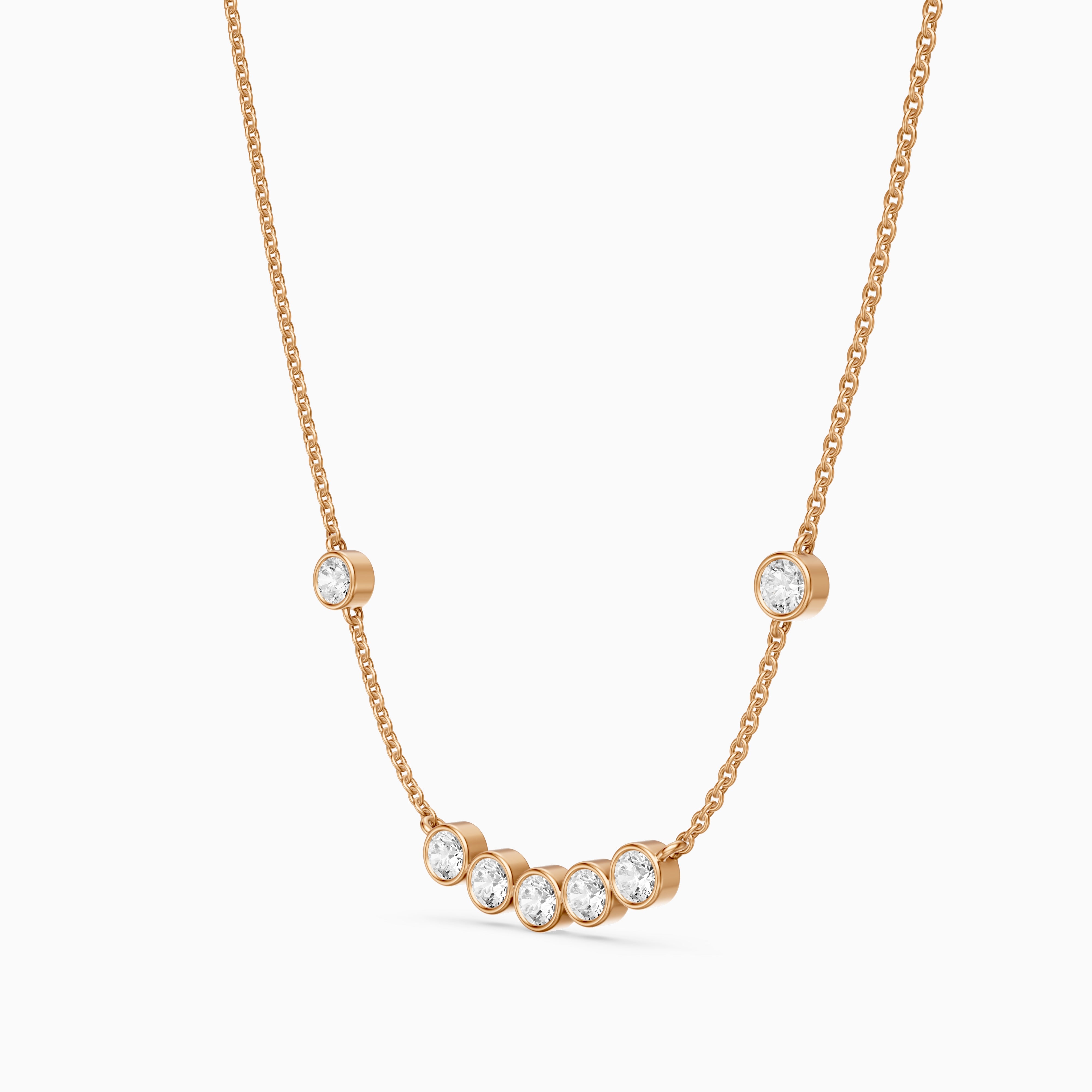 Amalia Round Lab Grown Diamond Station Necklace