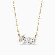 Anais Oval and Round Lab Grown Diamond Cluster Necklace