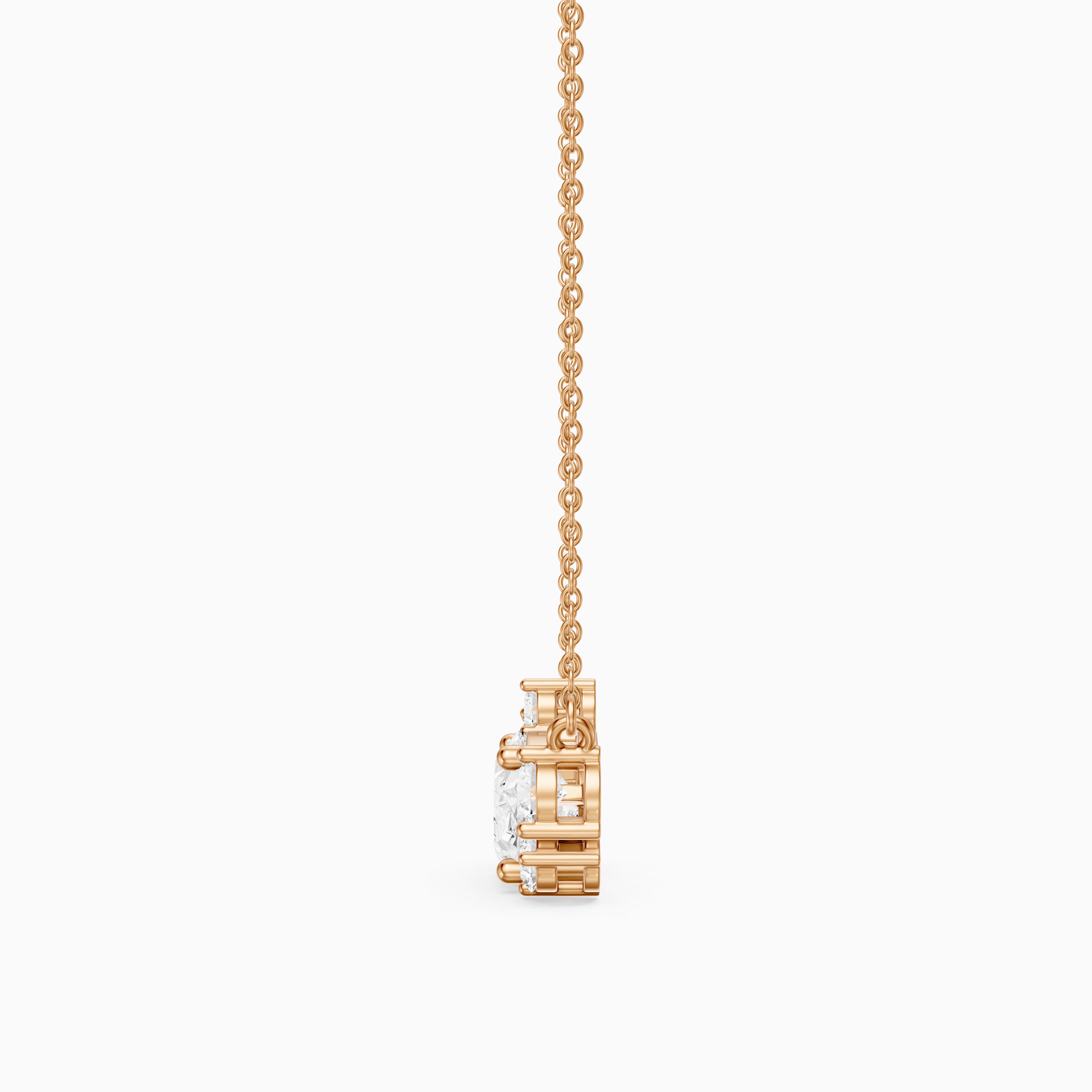 Anais Oval and Round Lab Grown Diamond Cluster Necklace
