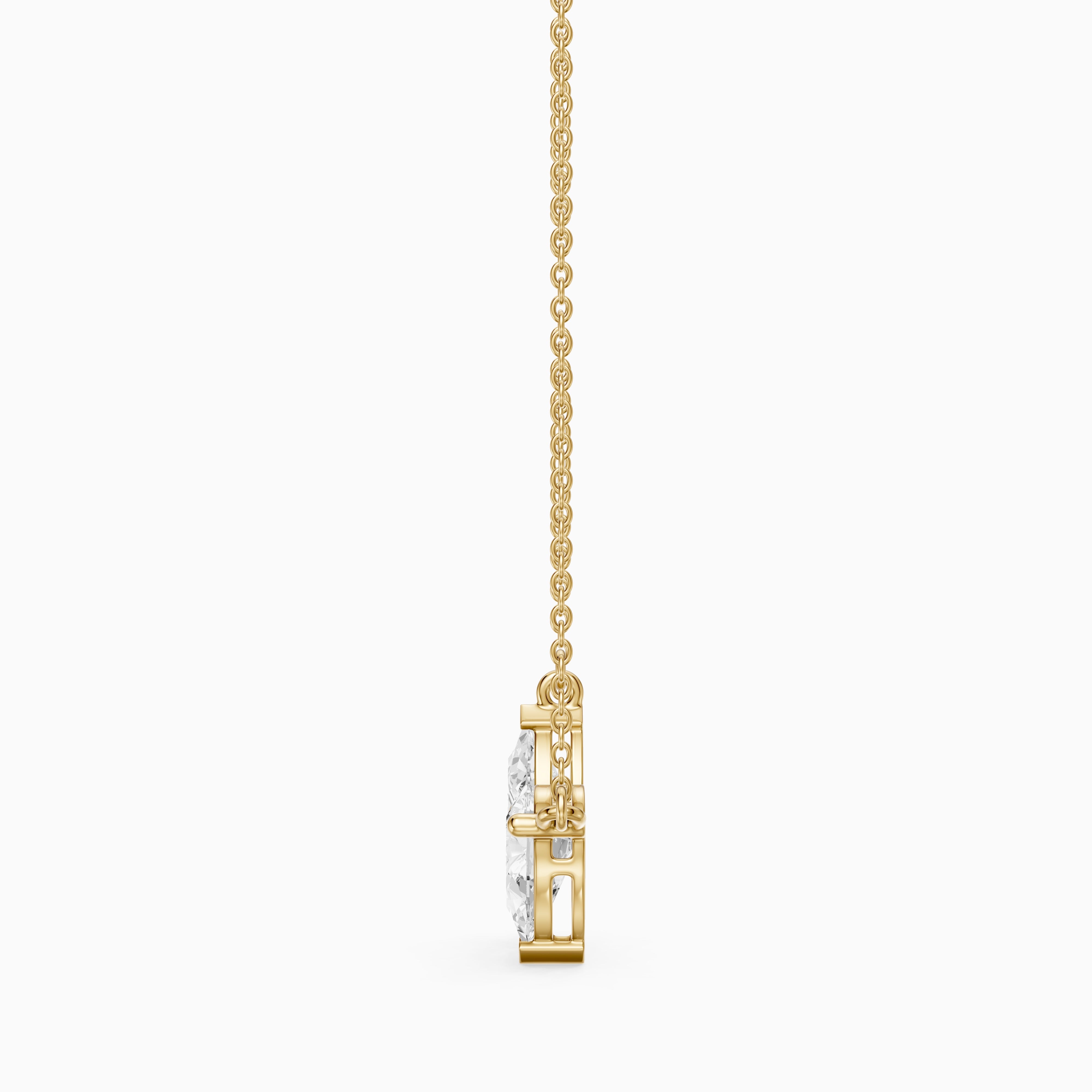 Aria Pear Lab Grown Diamond Duo Necklace