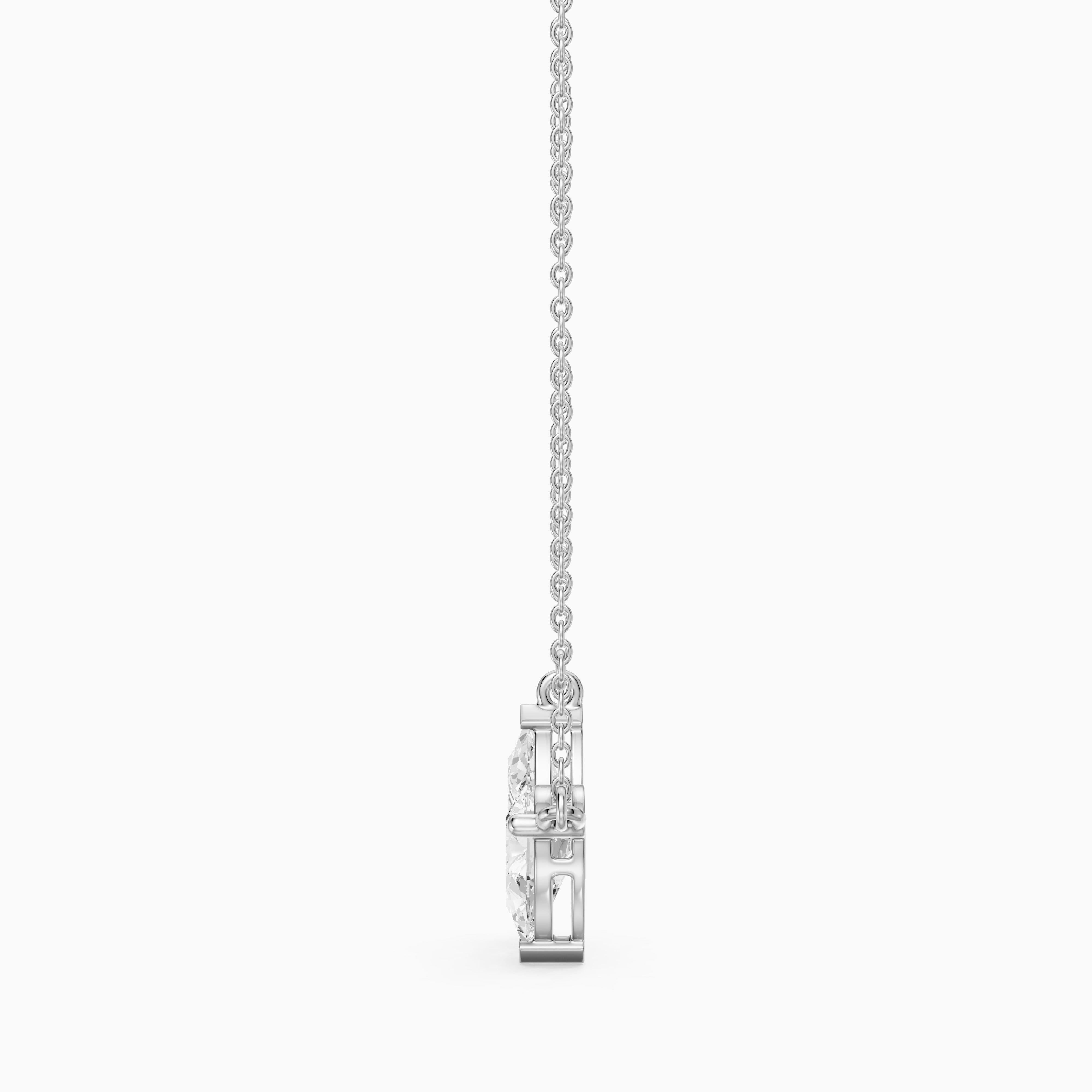 Aria Pear Lab Grown Diamond Duo Necklace