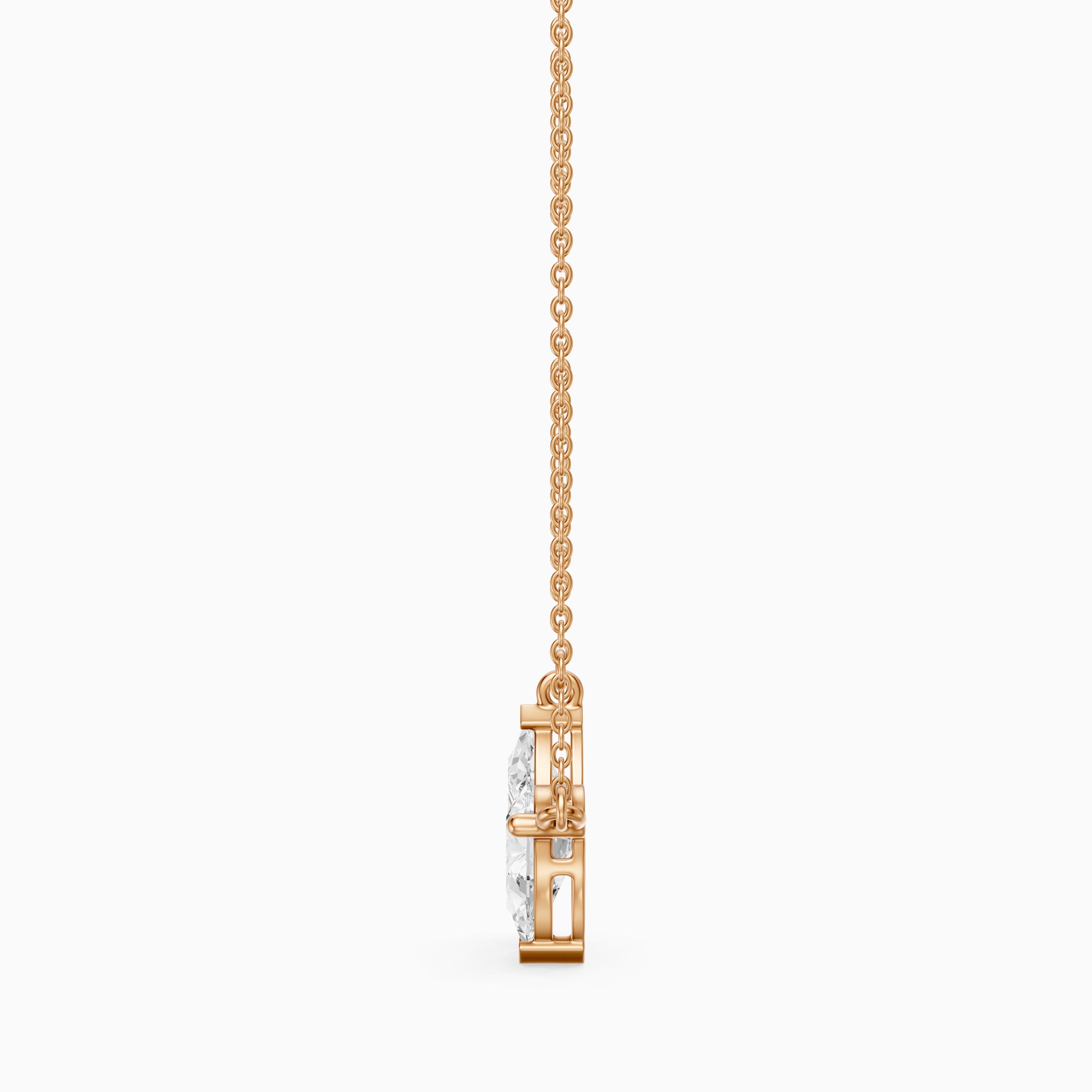 Aria Pear Lab Grown Diamond Duo Necklace