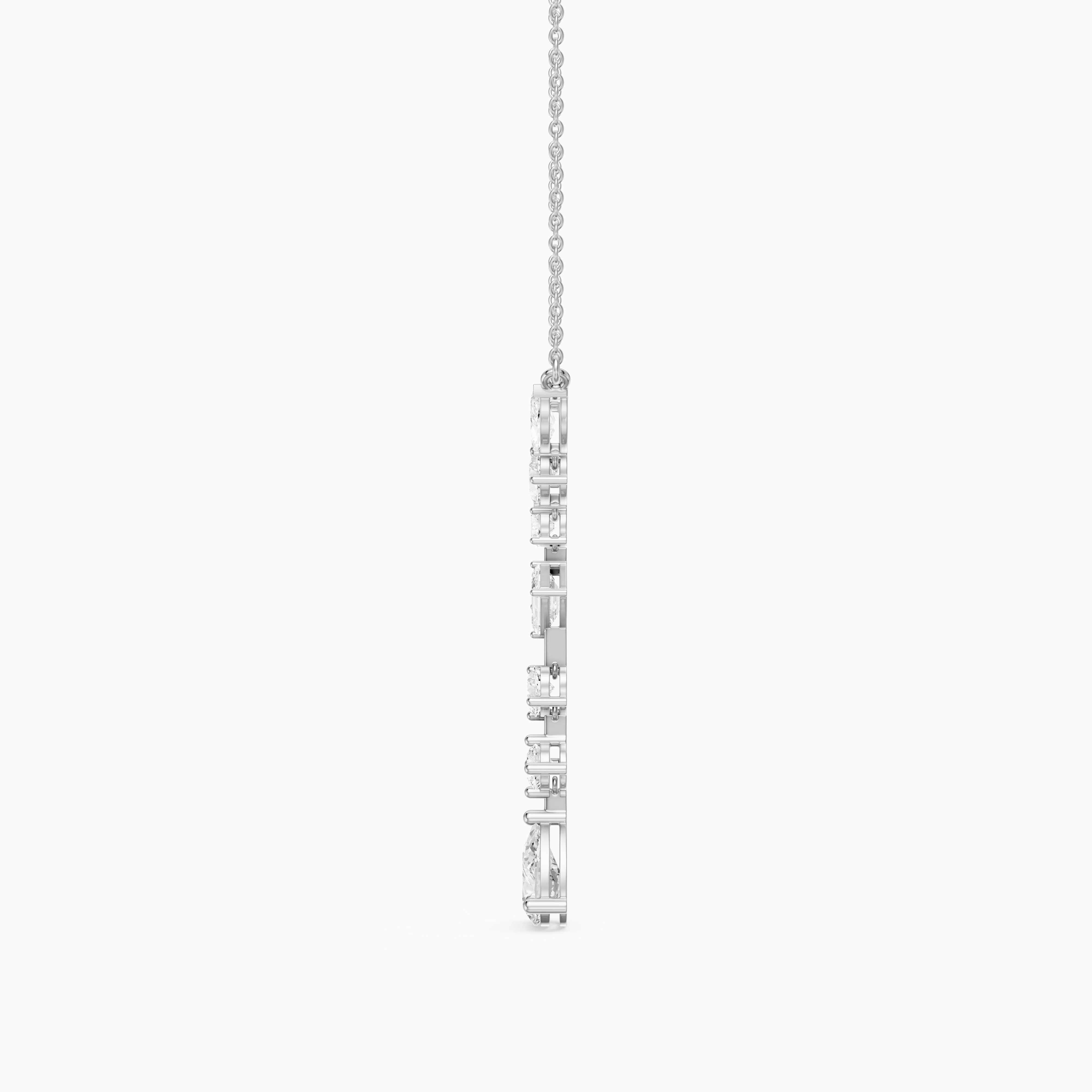 Elvie Multi Shape Lab Grown Diamond Drop Necklace