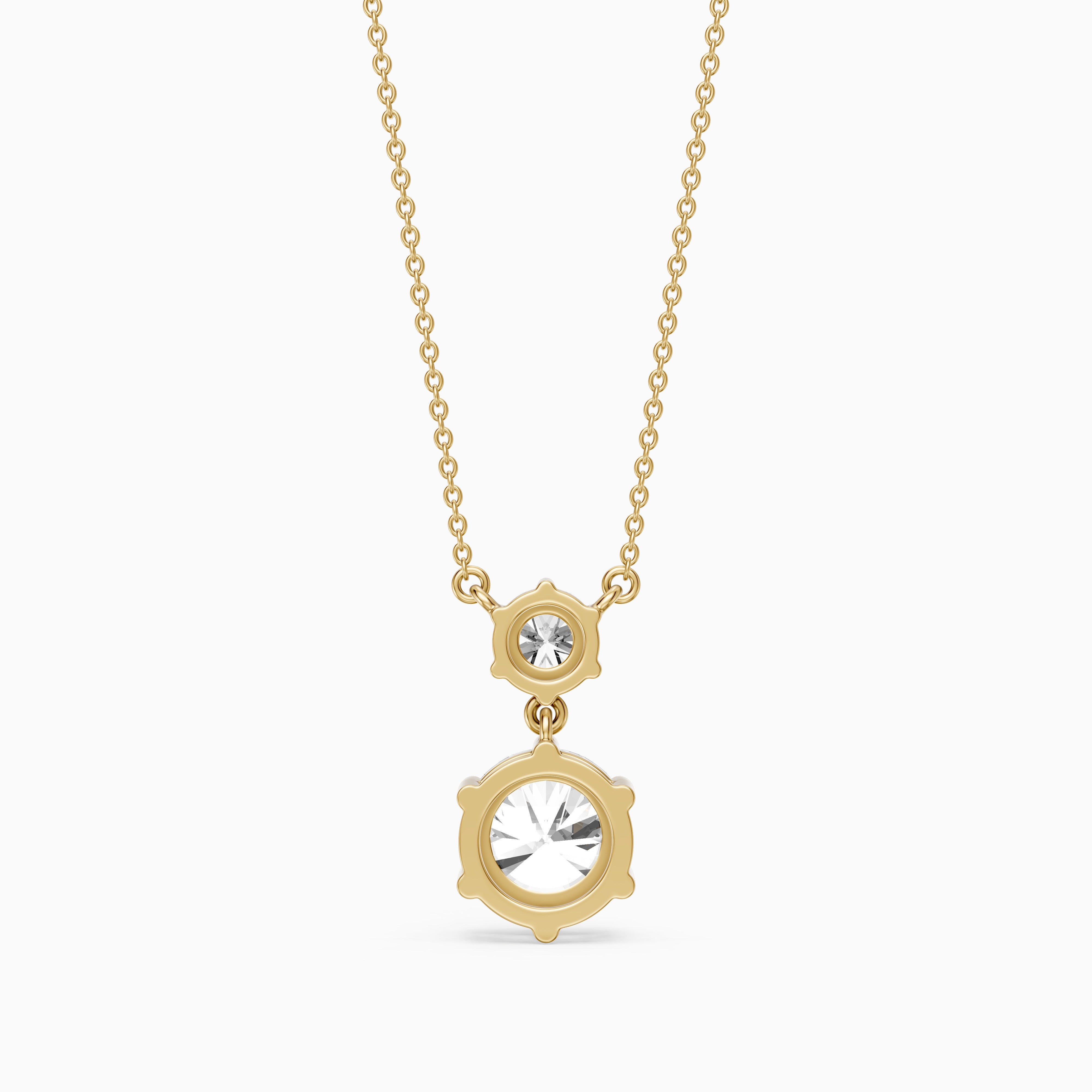 Bianca Round Lab Grown Diamond Drop Necklace