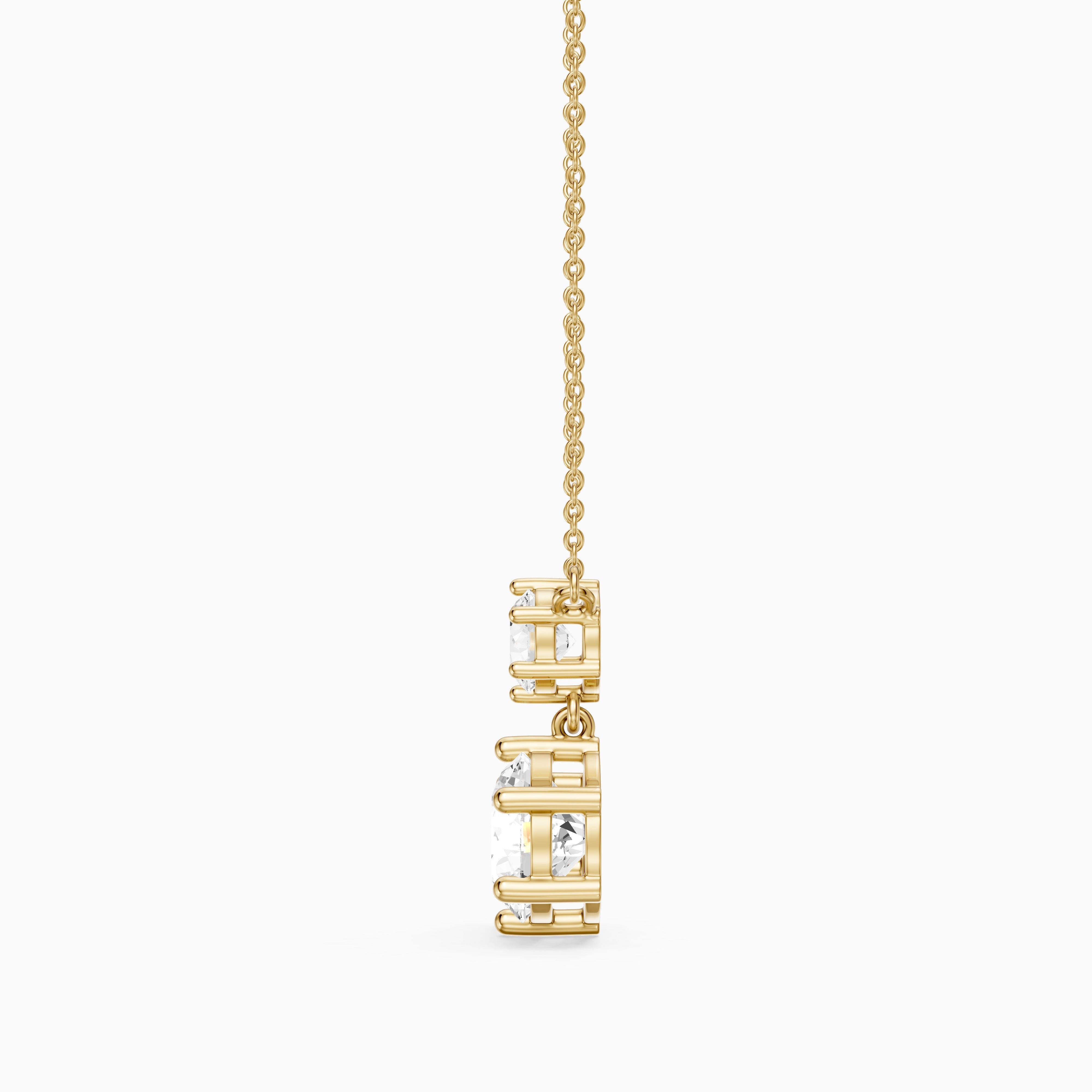 Bianca Round Lab Grown Diamond Drop Necklace
