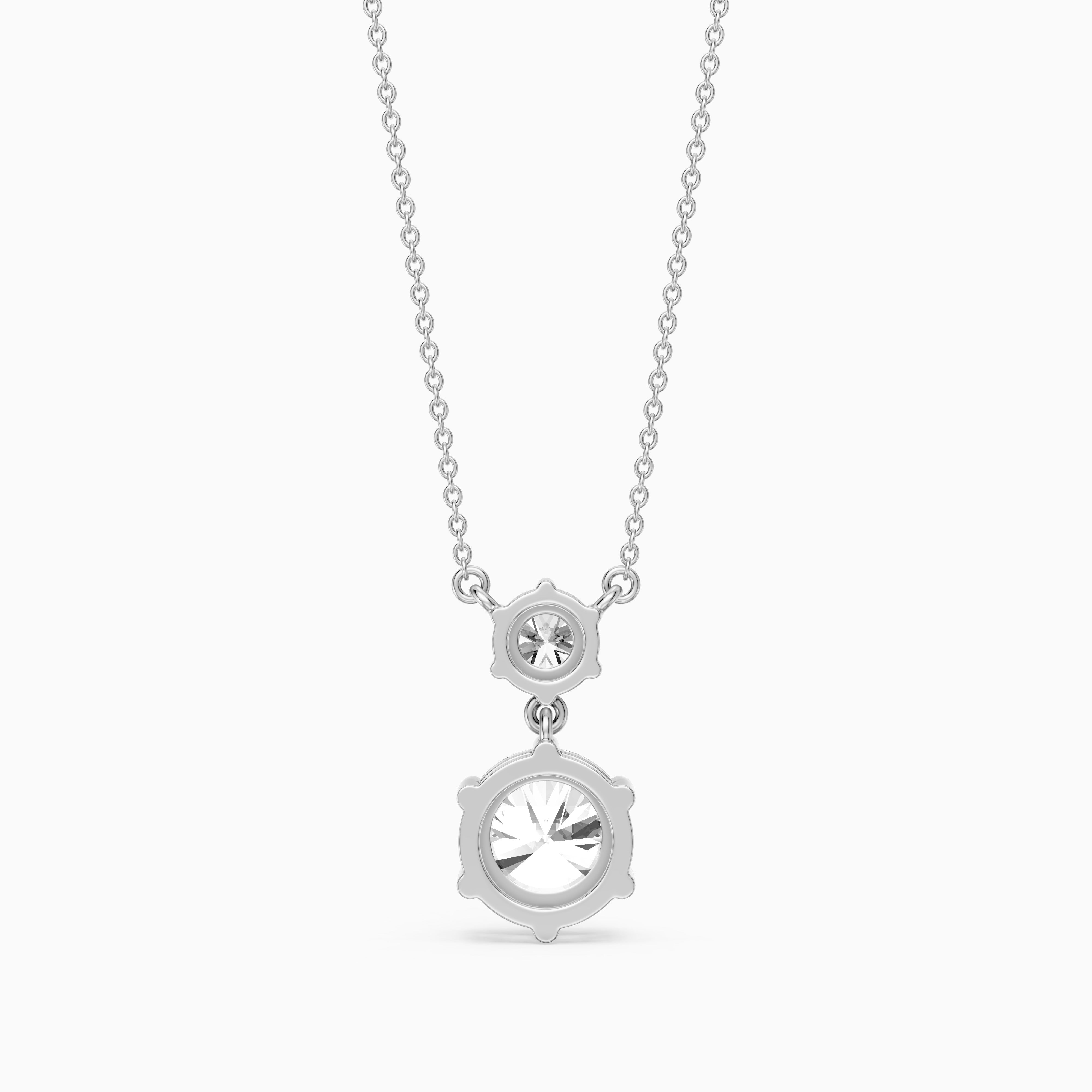 Bianca Round Lab Grown Diamond Drop Necklace