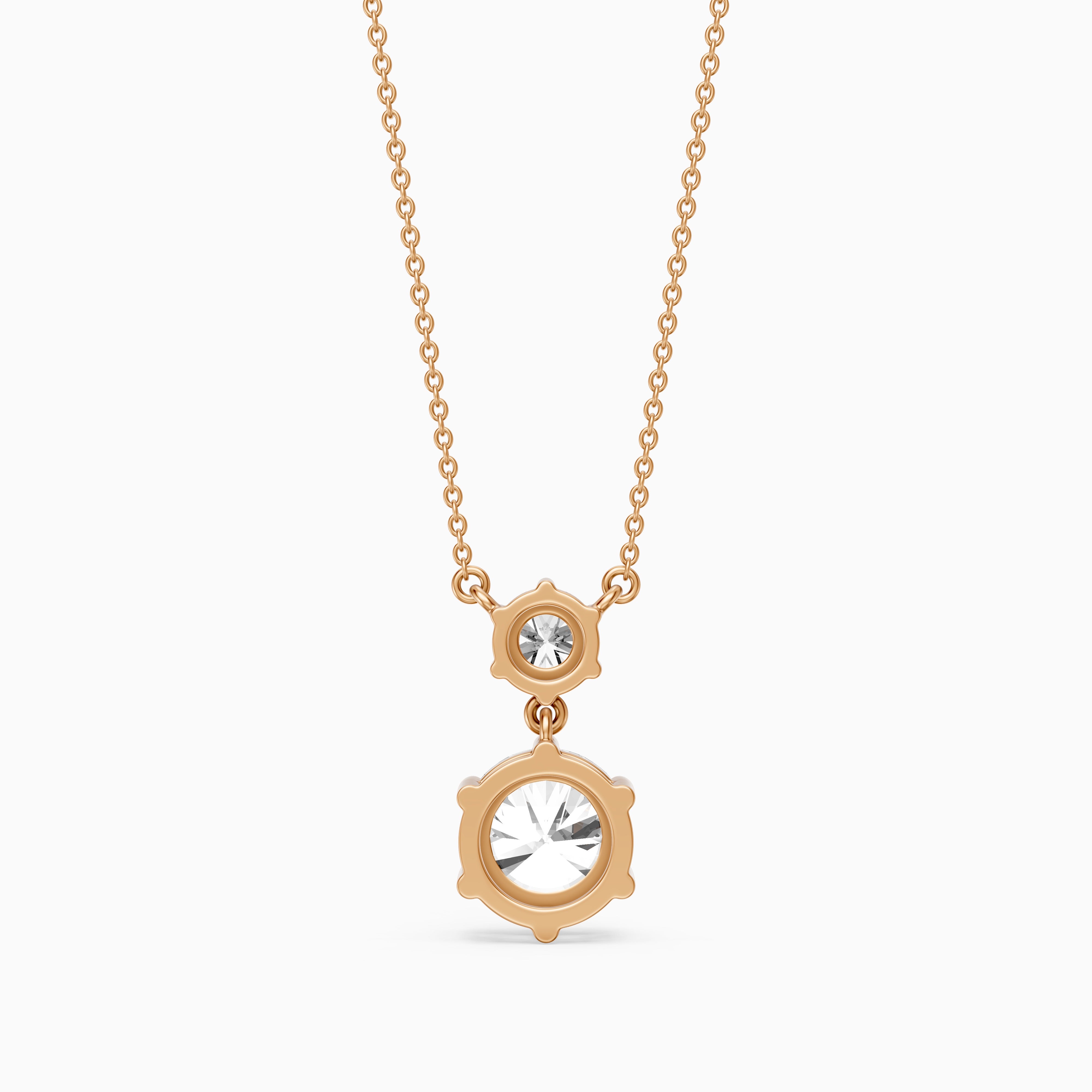 Bianca Round Lab Grown Diamond Drop Necklace