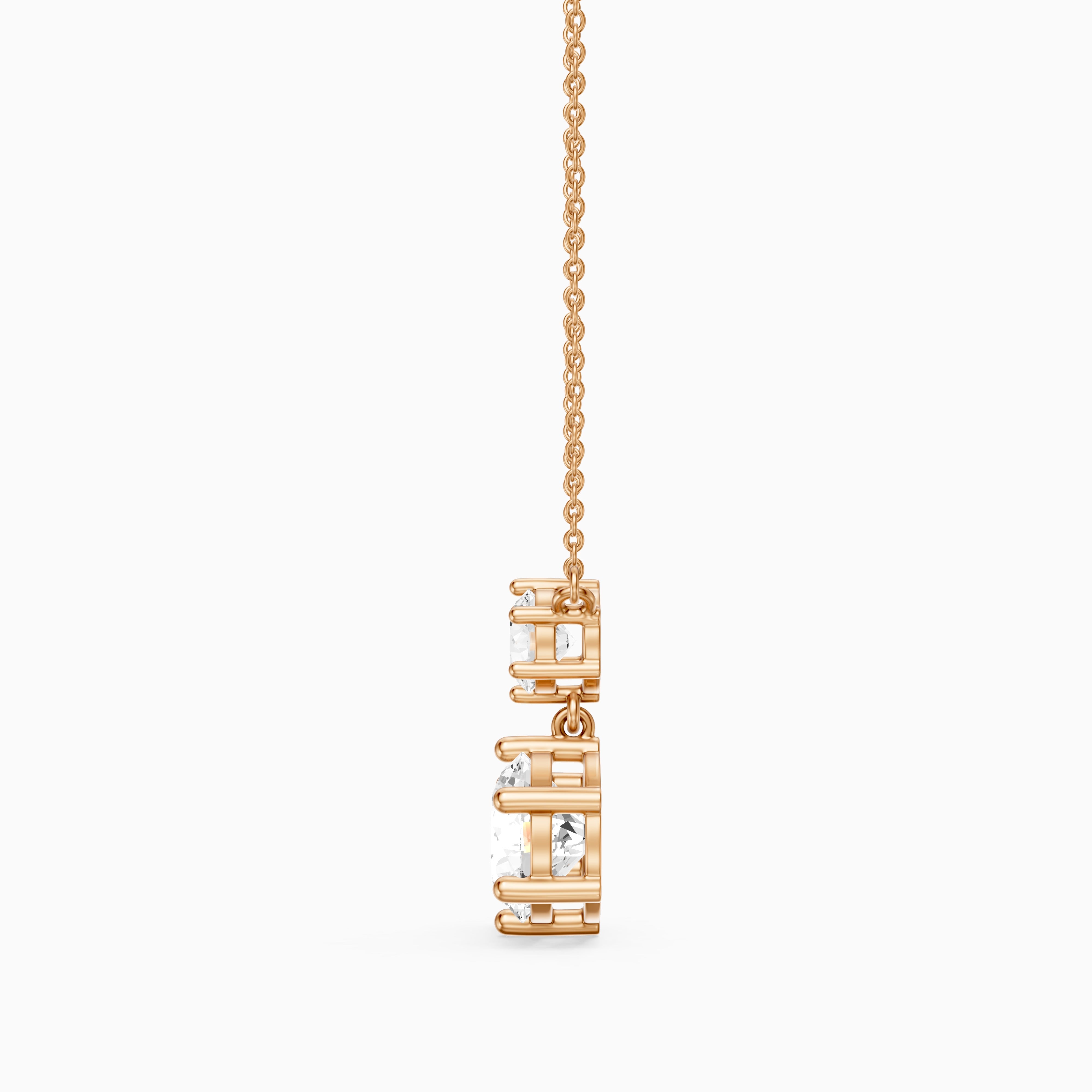 Bianca Round Lab Grown Diamond Drop Necklace