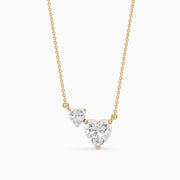 Brigitte Heart Shape Lab Grown Diamond Duo Necklace