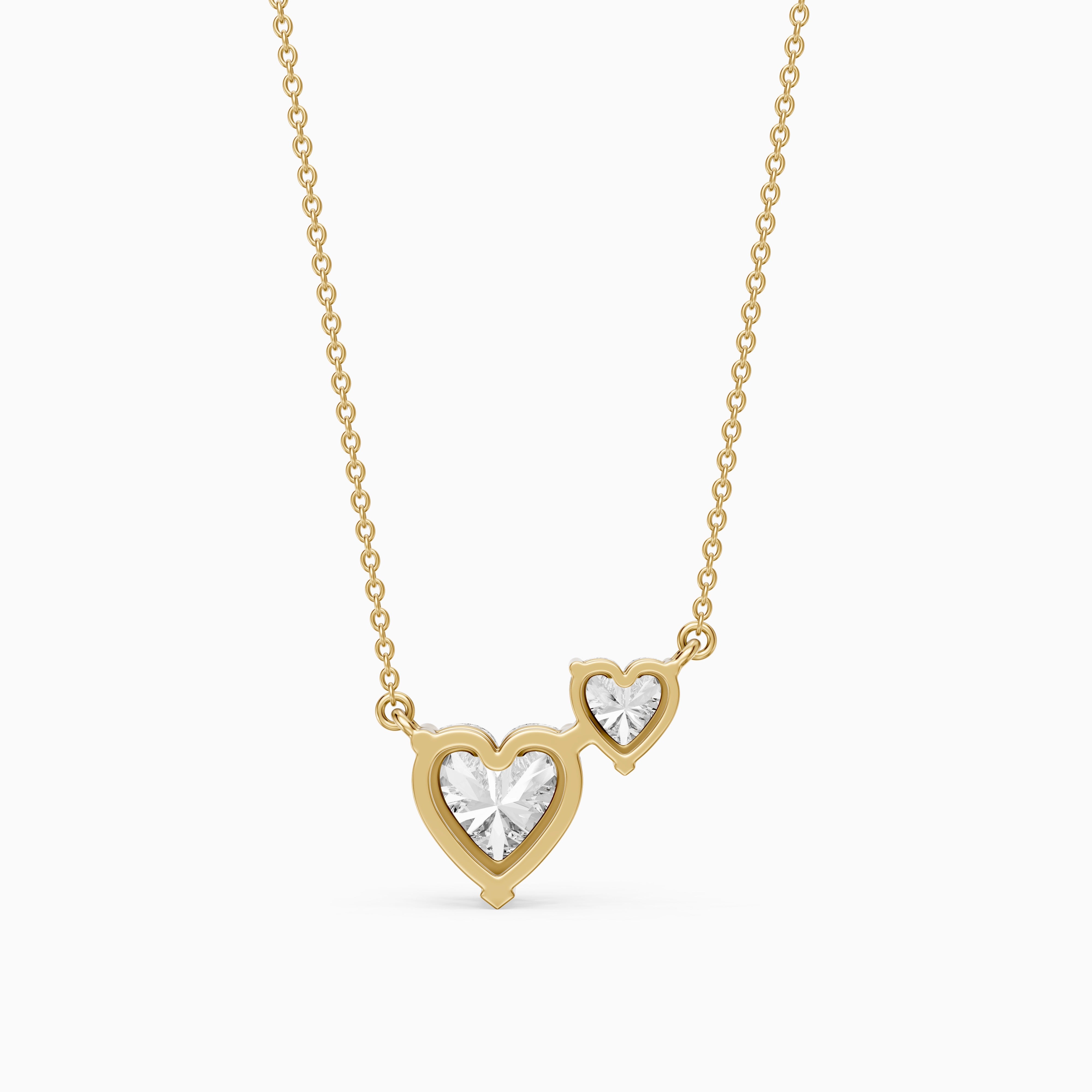 Brigitte Heart Shape Lab Grown Diamond Duo Necklace