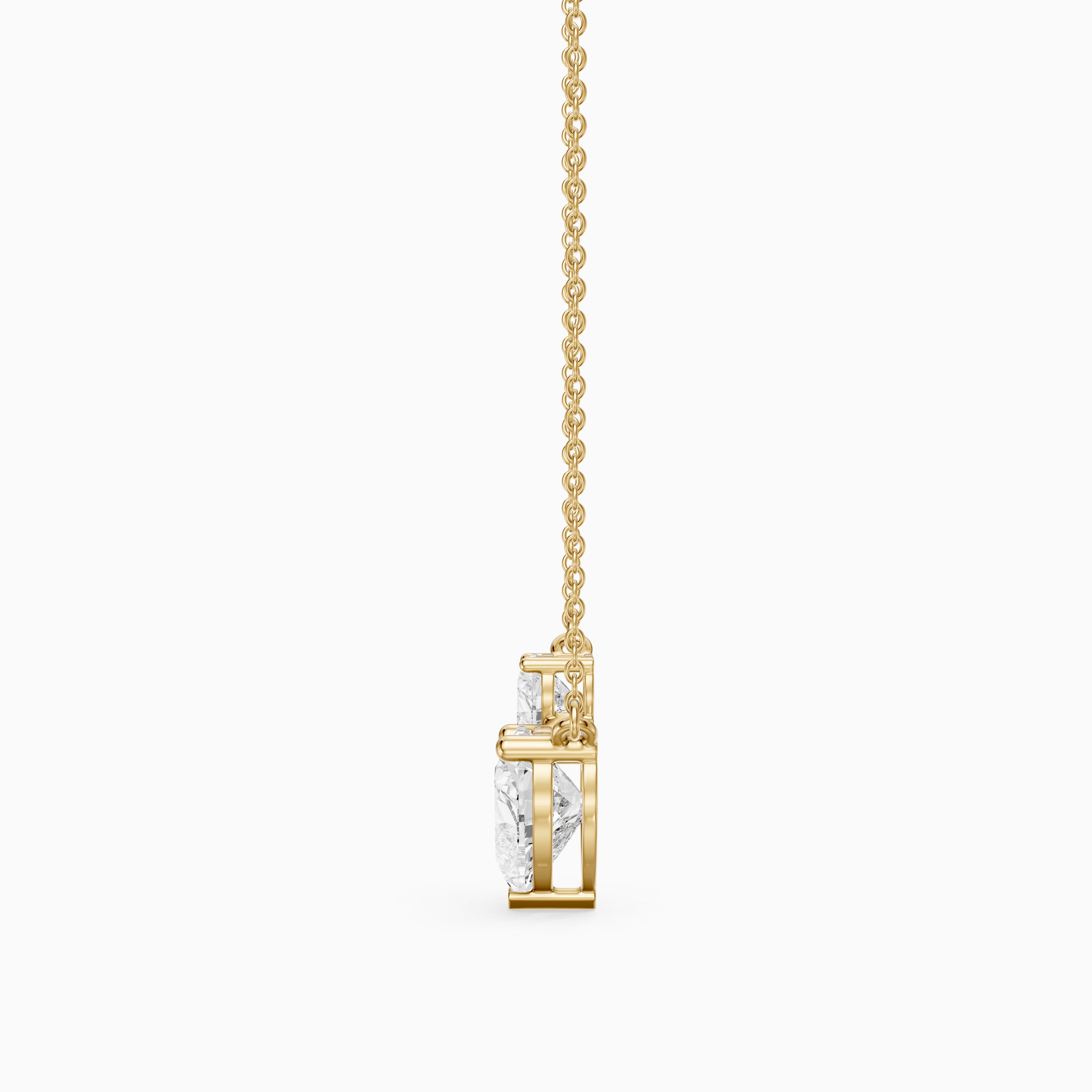 Brigitte Heart Shape Lab Grown Diamond Duo Necklace
