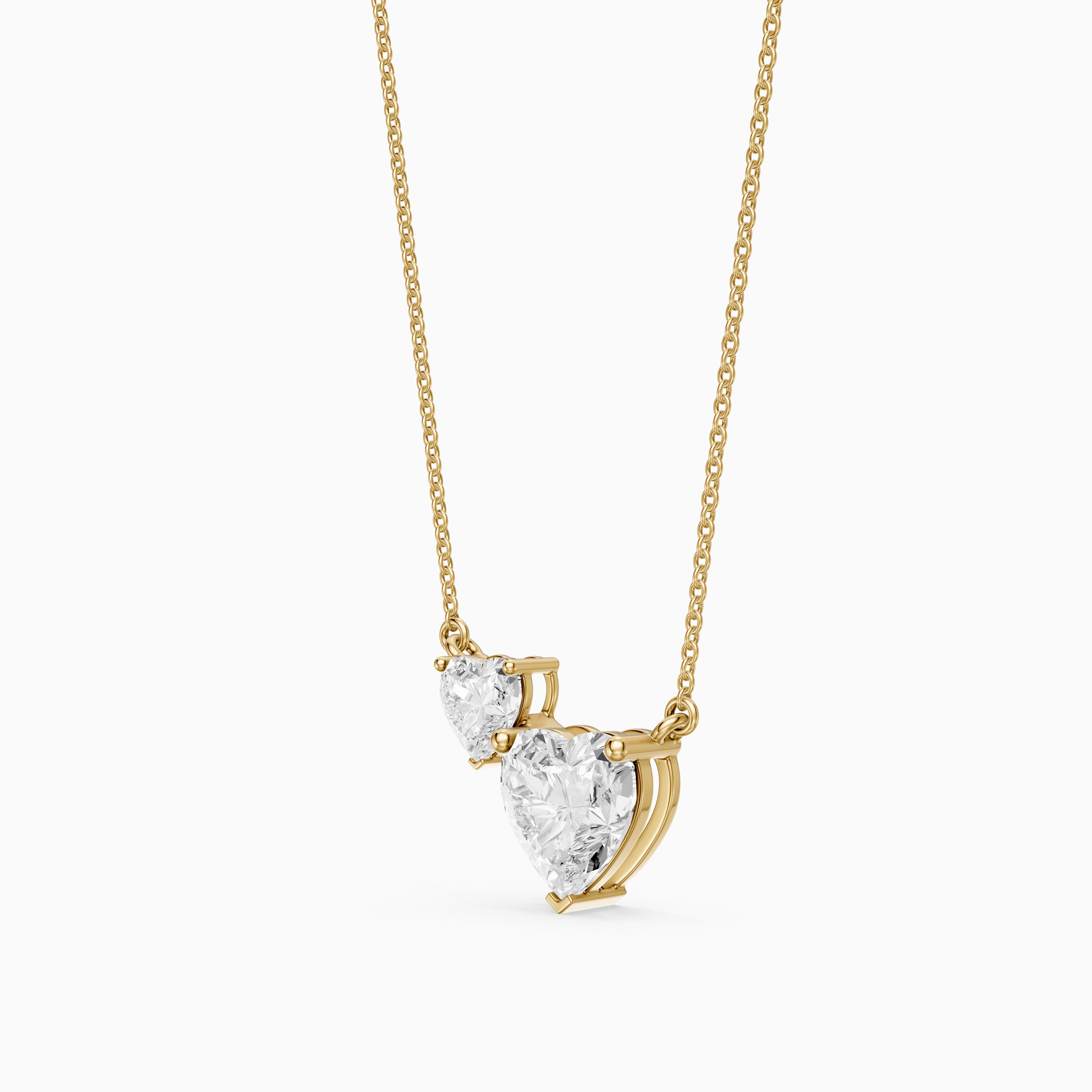 Brigitte Heart Shape Lab Grown Diamond Duo Necklace