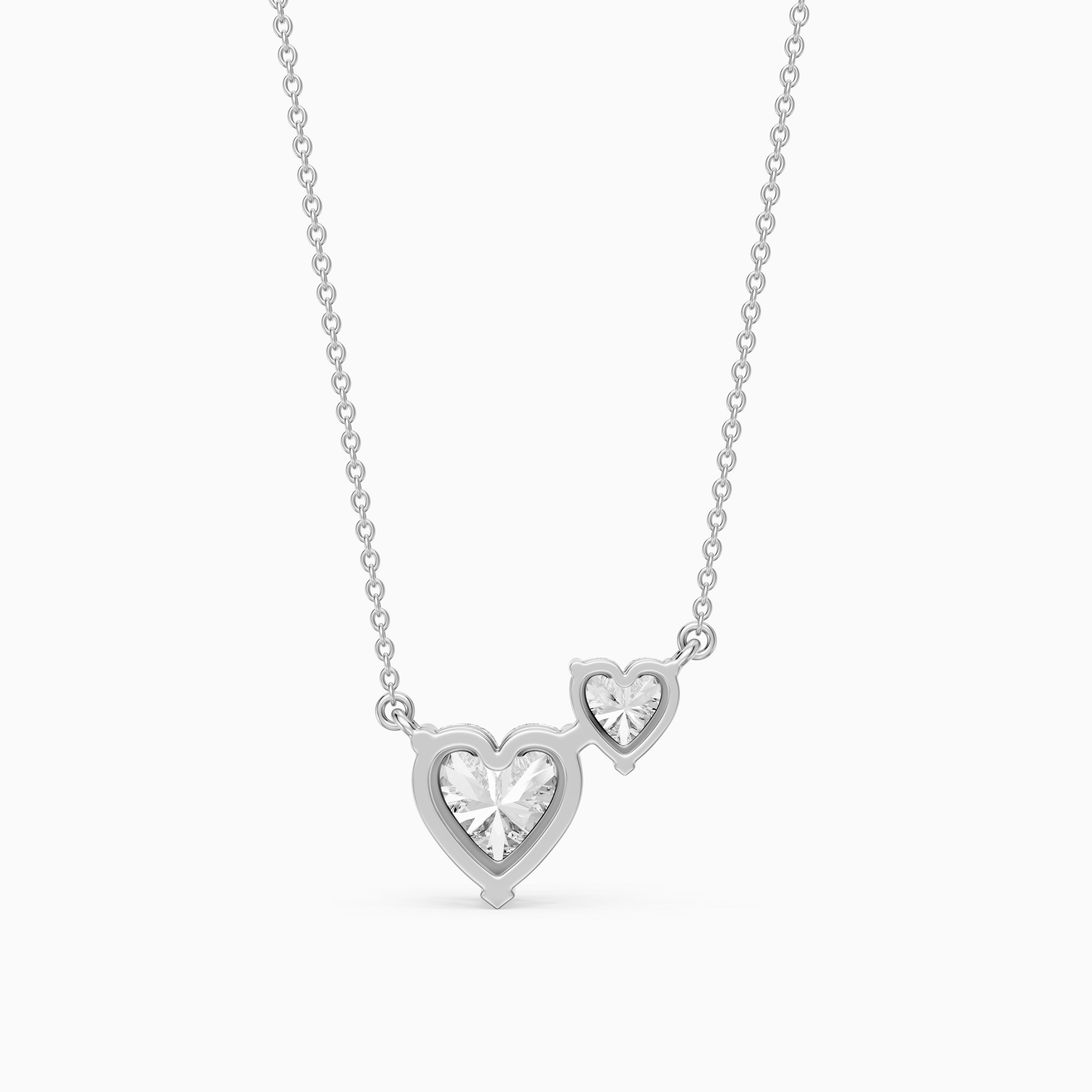 Brigitte Heart Shape Lab Grown Diamond Duo Necklace