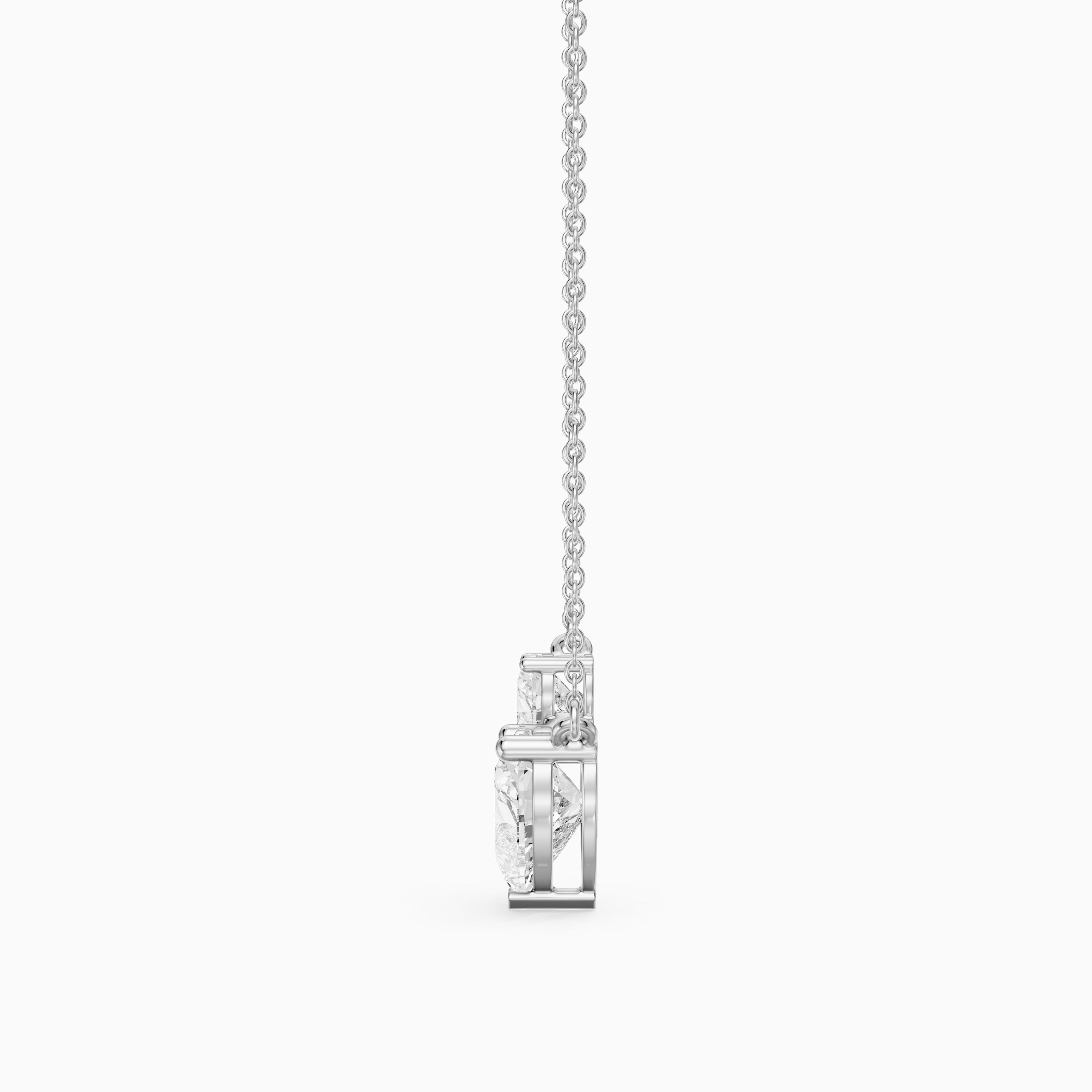 Brigitte Heart Shape Lab Grown Diamond Duo Necklace