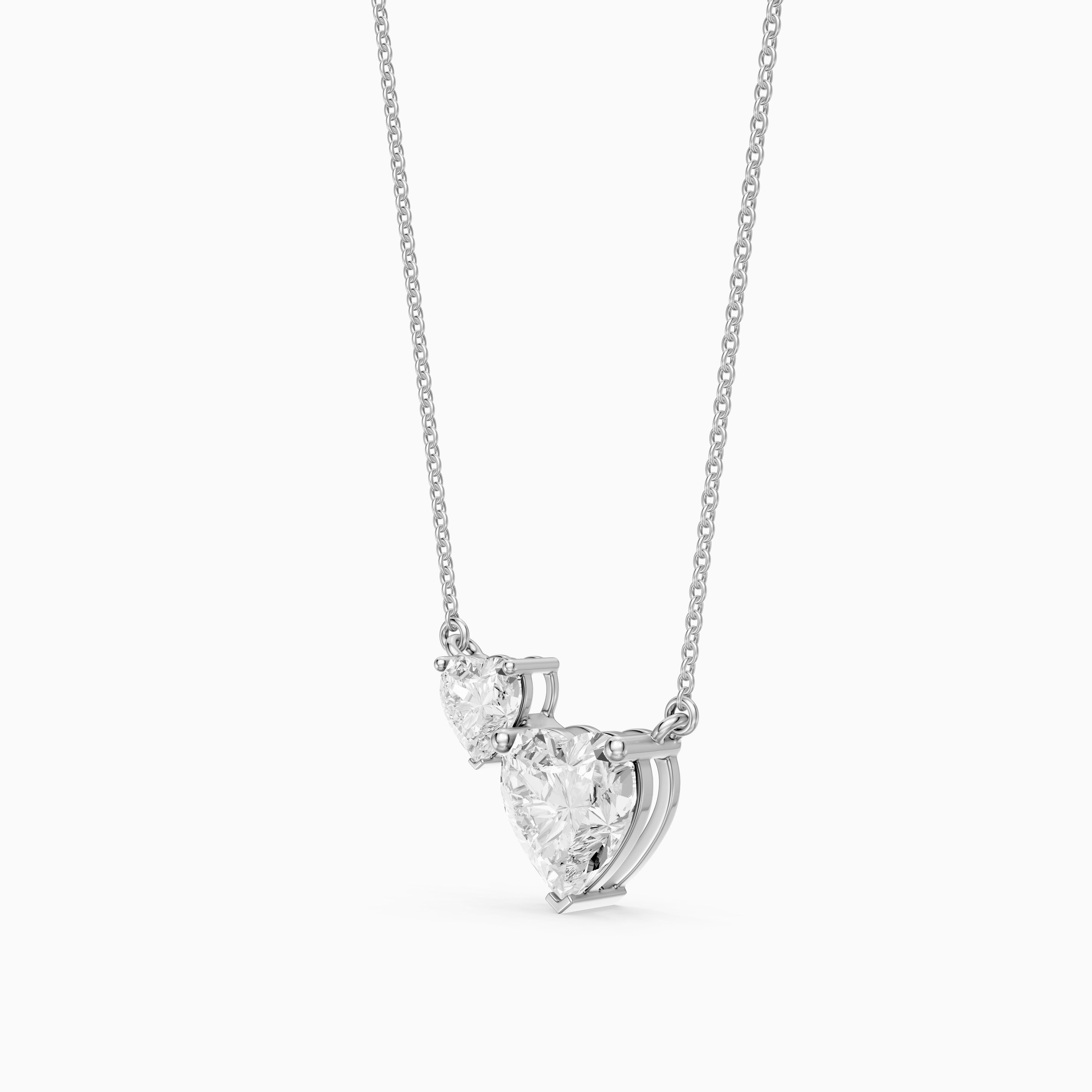 Brigitte Heart Shape Lab Grown Diamond Duo Necklace
