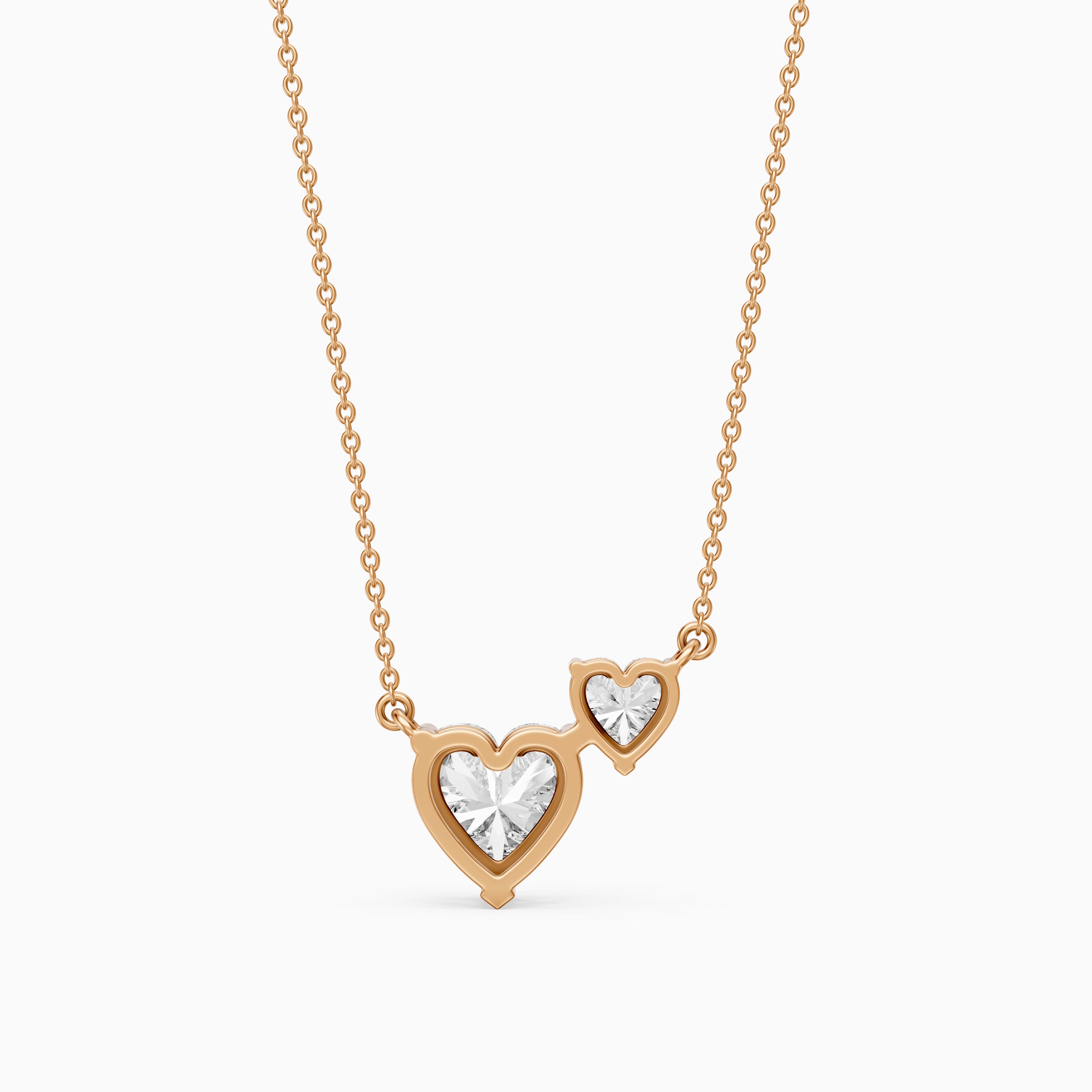 Brigitte Heart Shape Lab Grown Diamond Duo Necklace