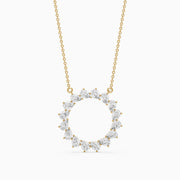 Carina Pear Shape Lab Grown Diamond Circle Necklace