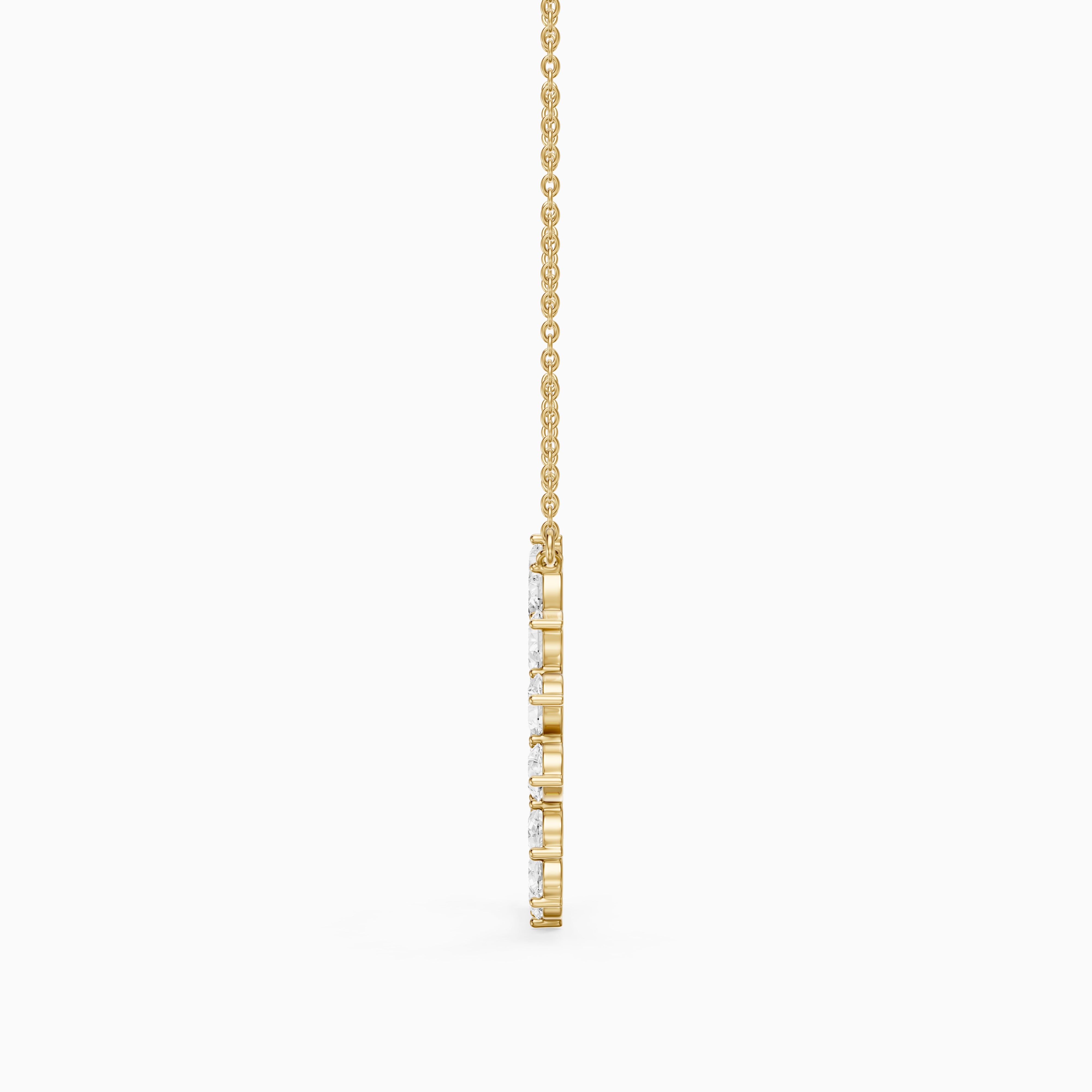 Carina Pear Shape Lab Grown Diamond Circle Necklace