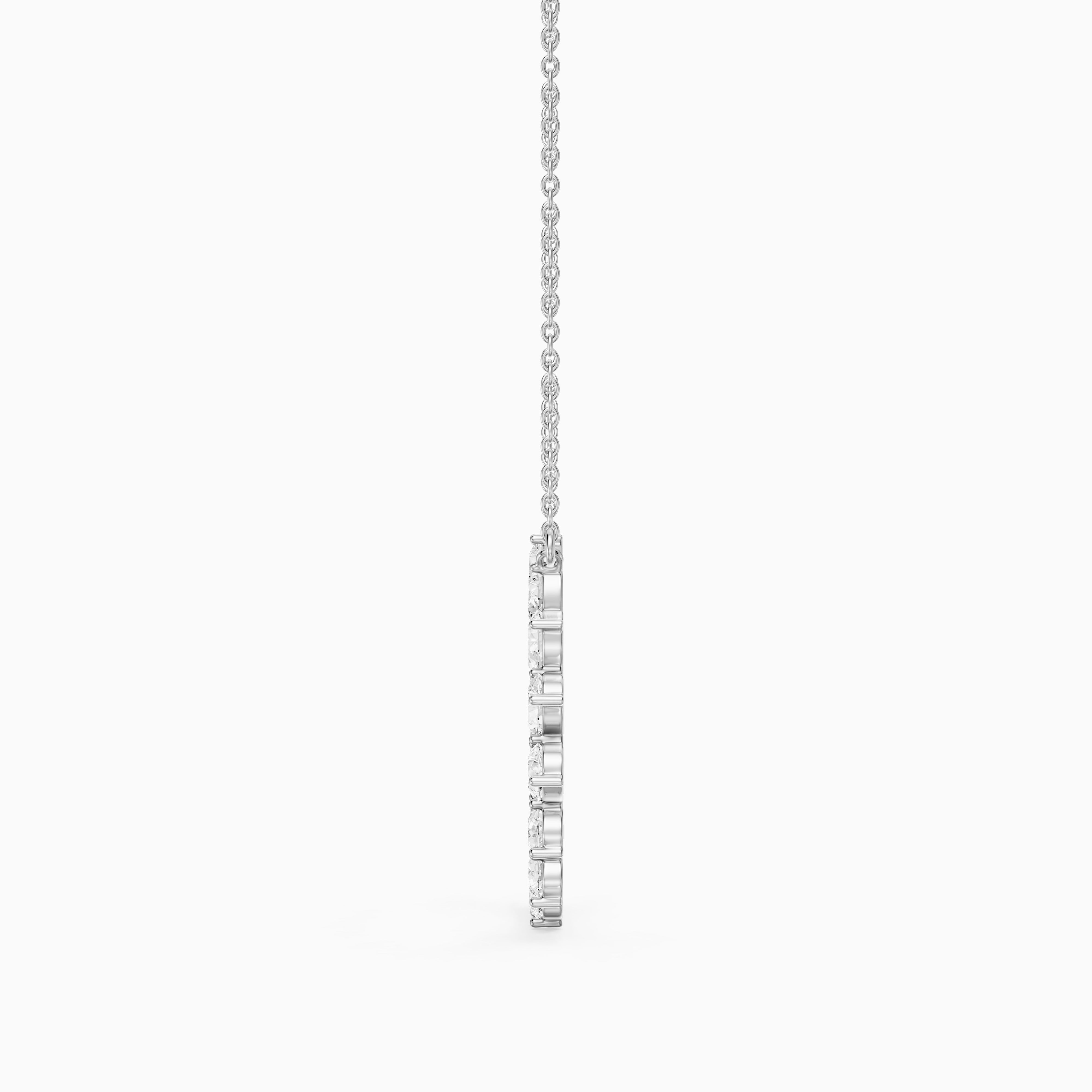 Carina Pear Shape Lab Grown Diamond Circle Necklace