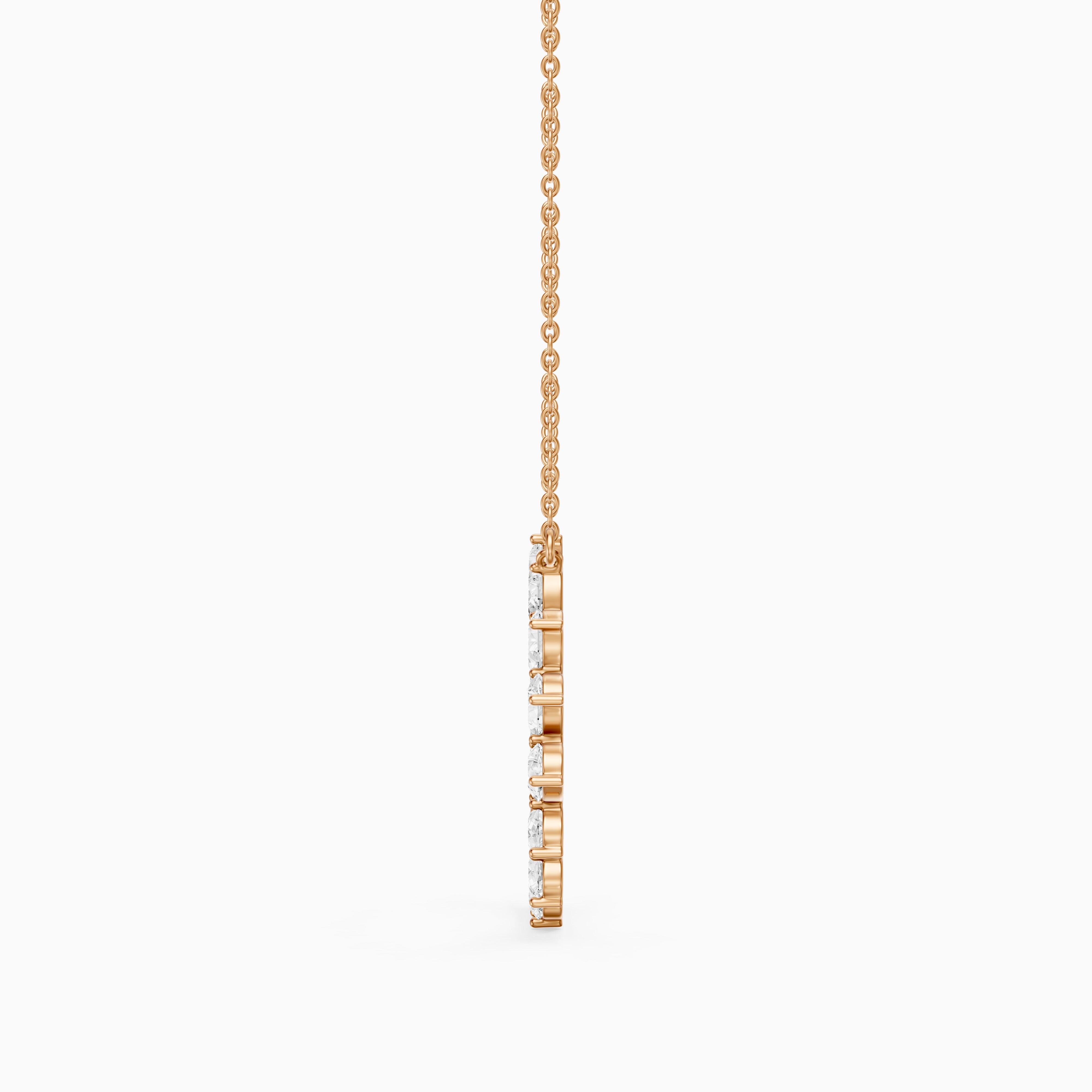 Carina Pear Shape Lab Grown Diamond Circle Necklace
