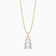 Carla Emerald Cut Lab Grown Diamond Graduated Pendant