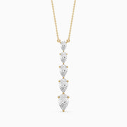 Elena Graduated Pear Shape Lab Grown Diamond Necklace