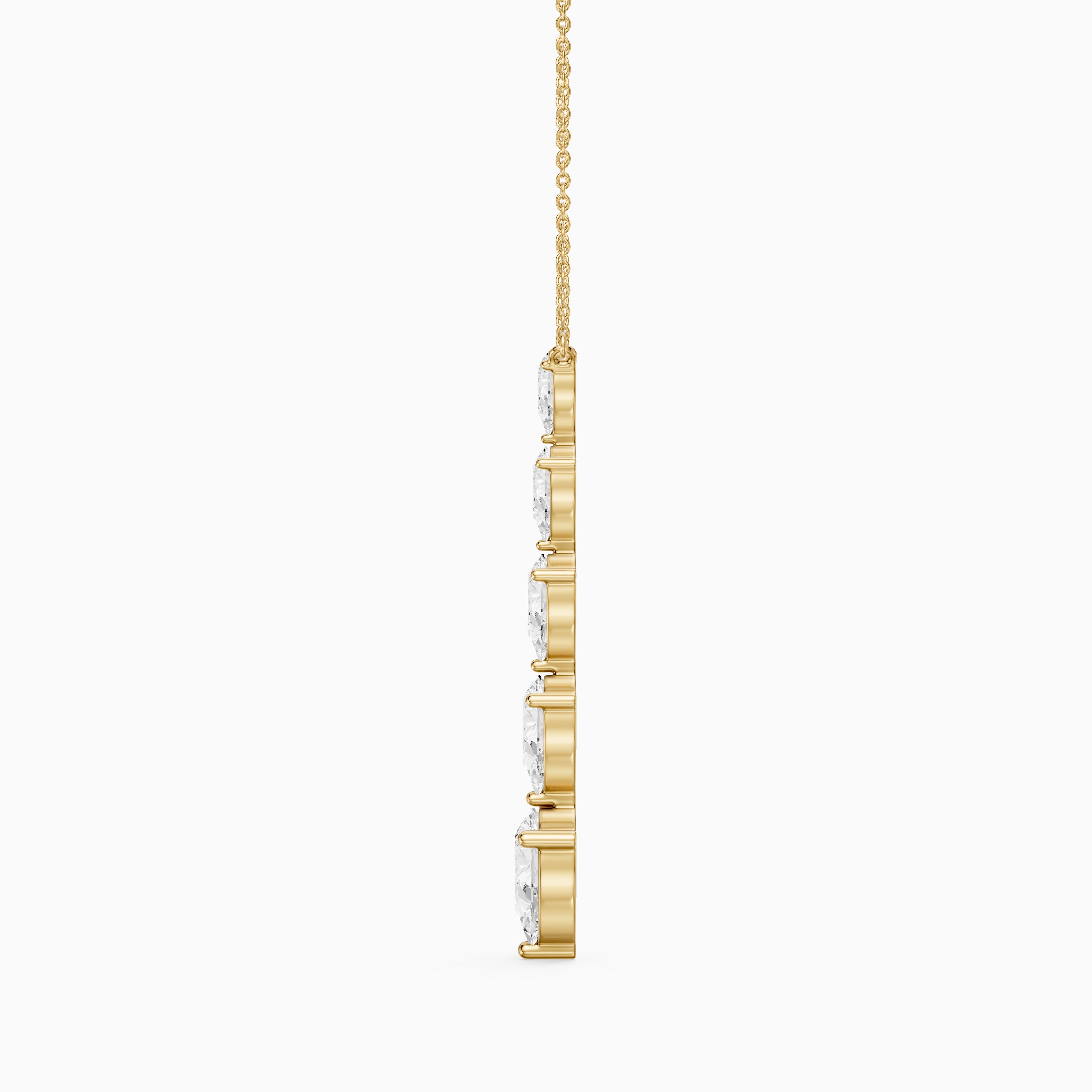 Elena Graduated Pear Shape Lab Grown Diamond Necklace