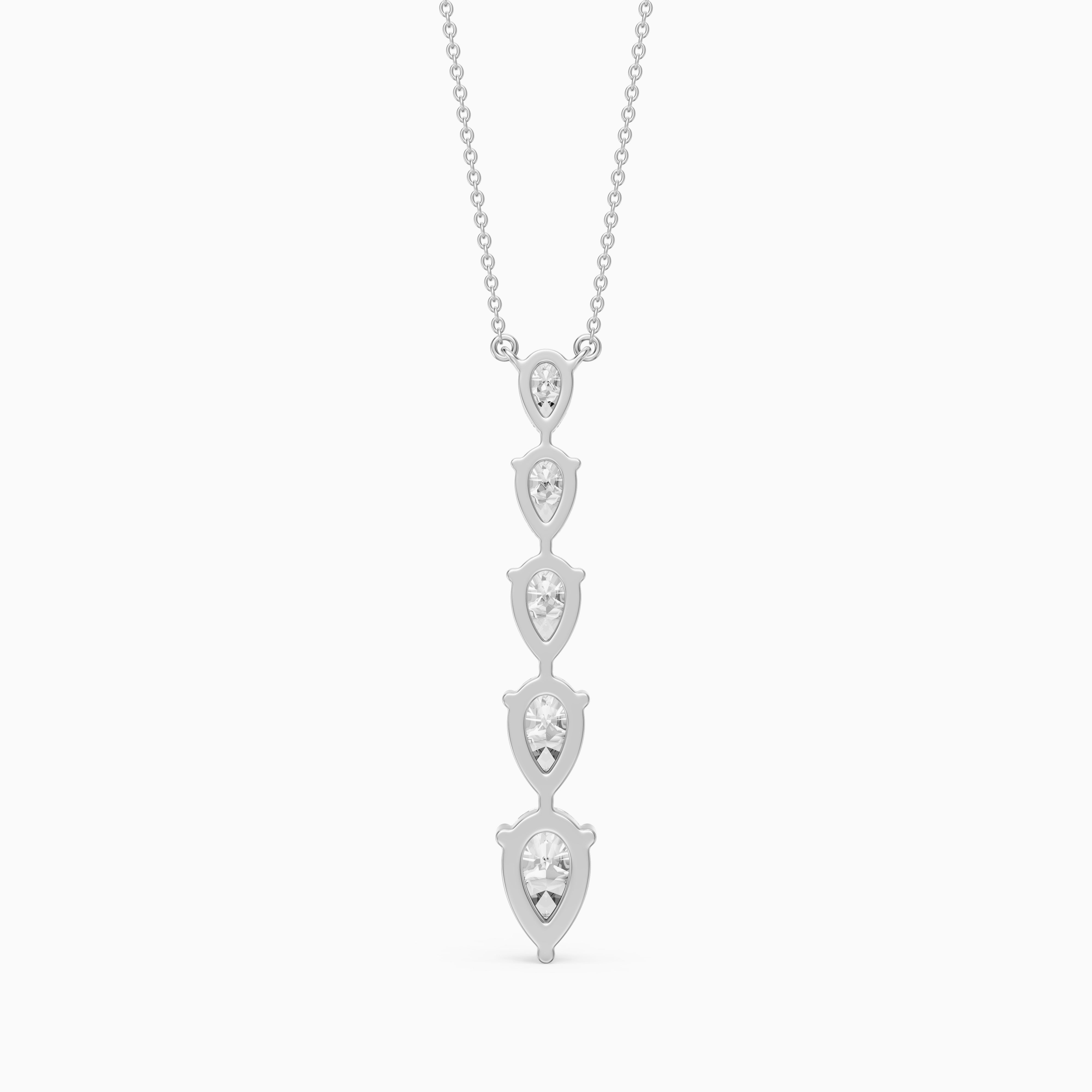 Elena Graduated Pear Shape Lab Grown Diamond Necklace