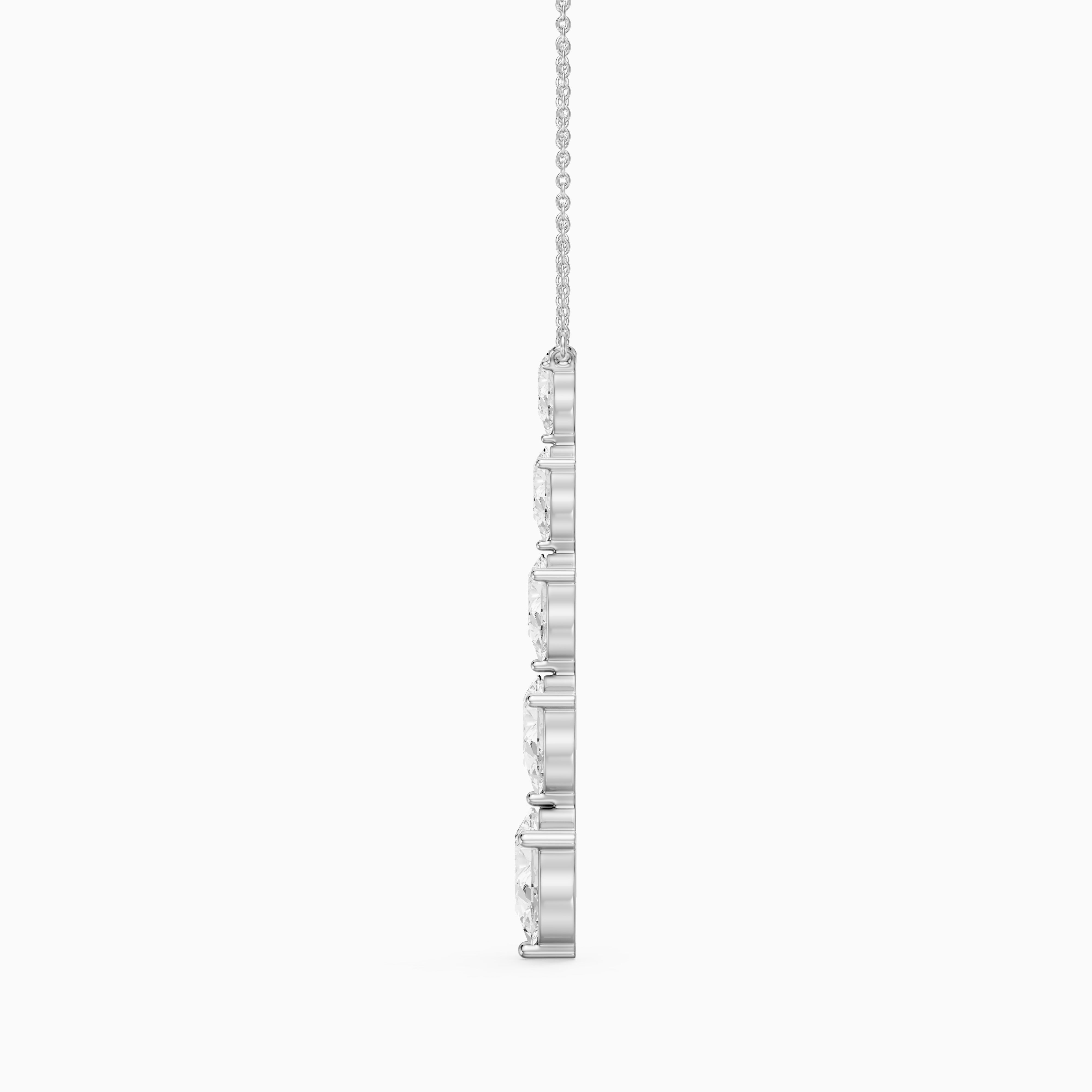 Elena Graduated Pear Shape Lab Grown Diamond Necklace