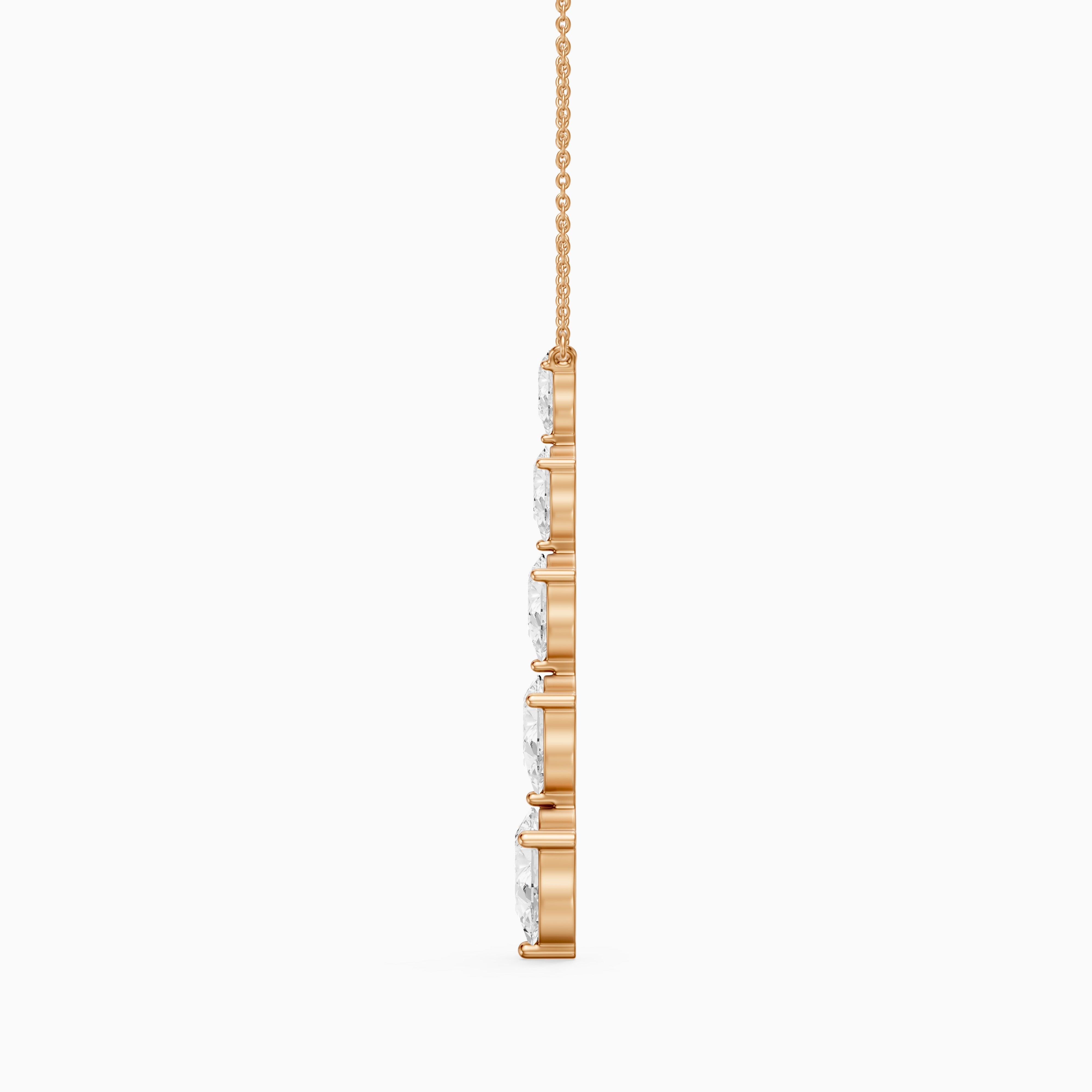 Elena Graduated Pear Shape Lab Grown Diamond Necklace