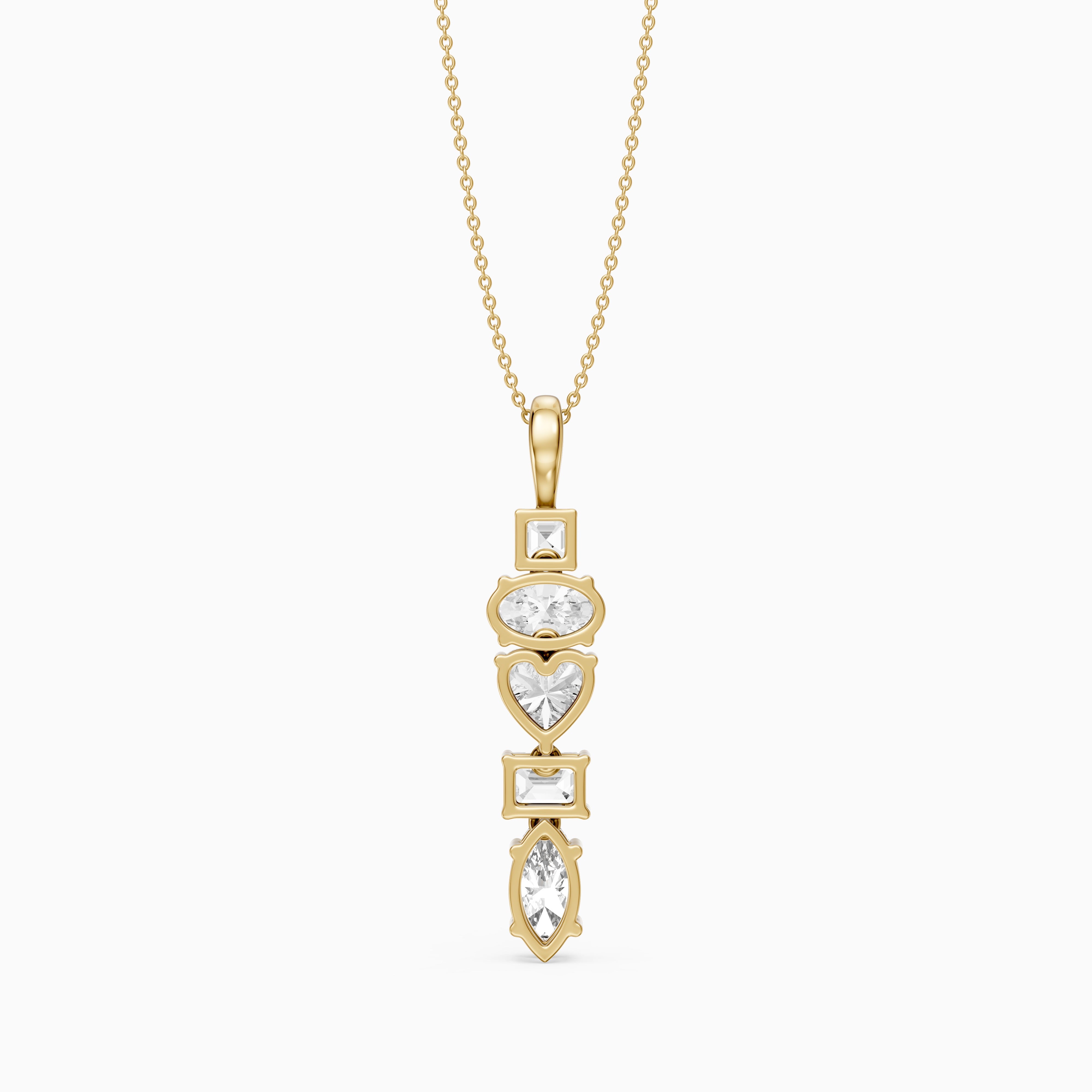 Clara Mixed Shape Lab Grown Diamond Drop Pendant