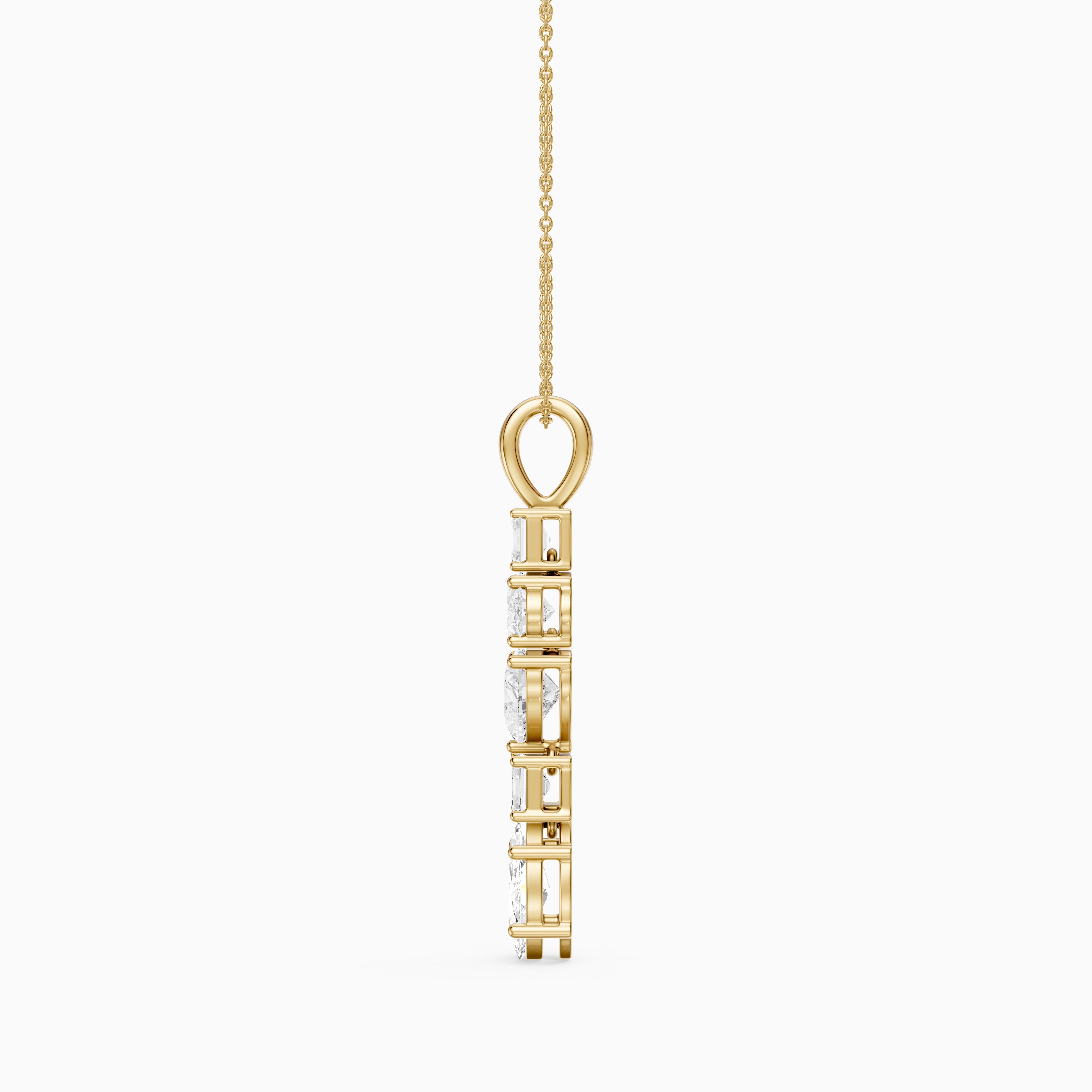 Clara Mixed Shape Lab Grown Diamond Drop Pendant