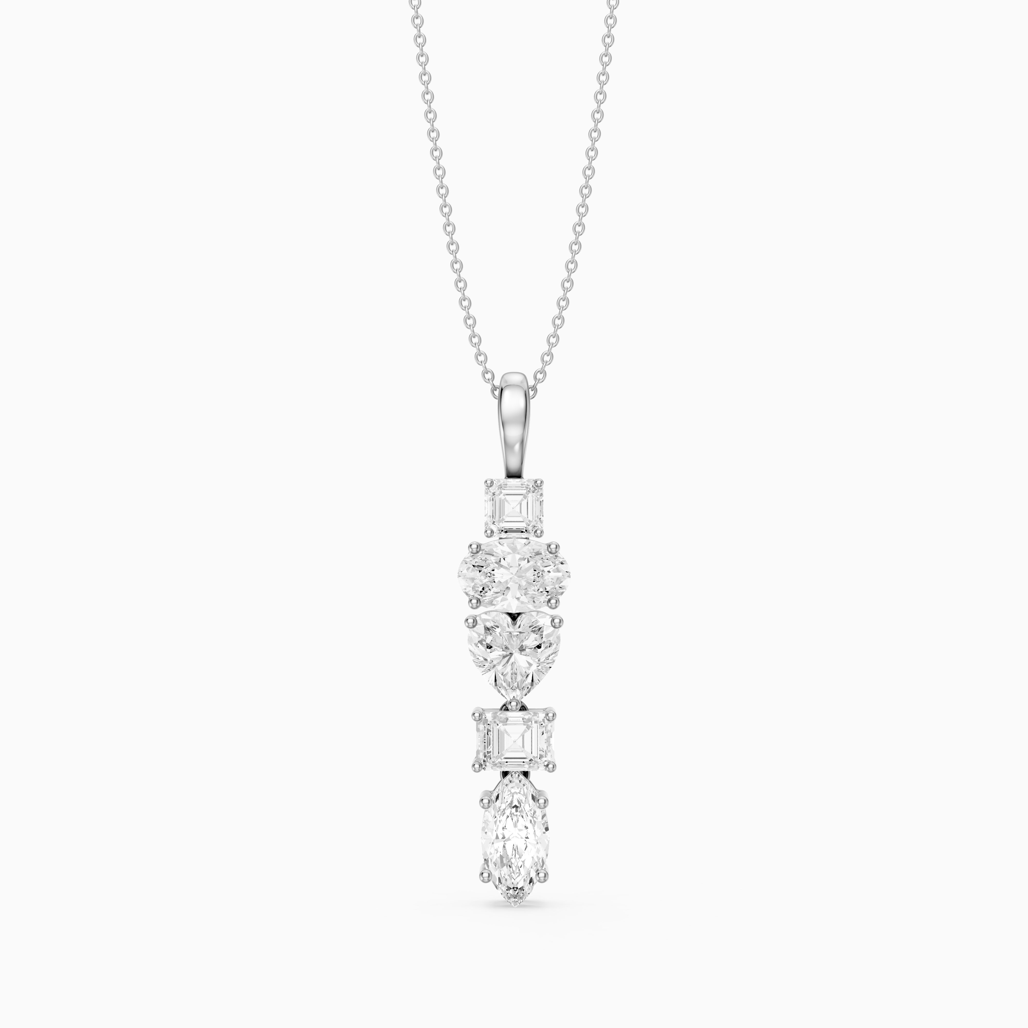 Clara Mixed Shape Lab Grown Diamond Drop Pendant