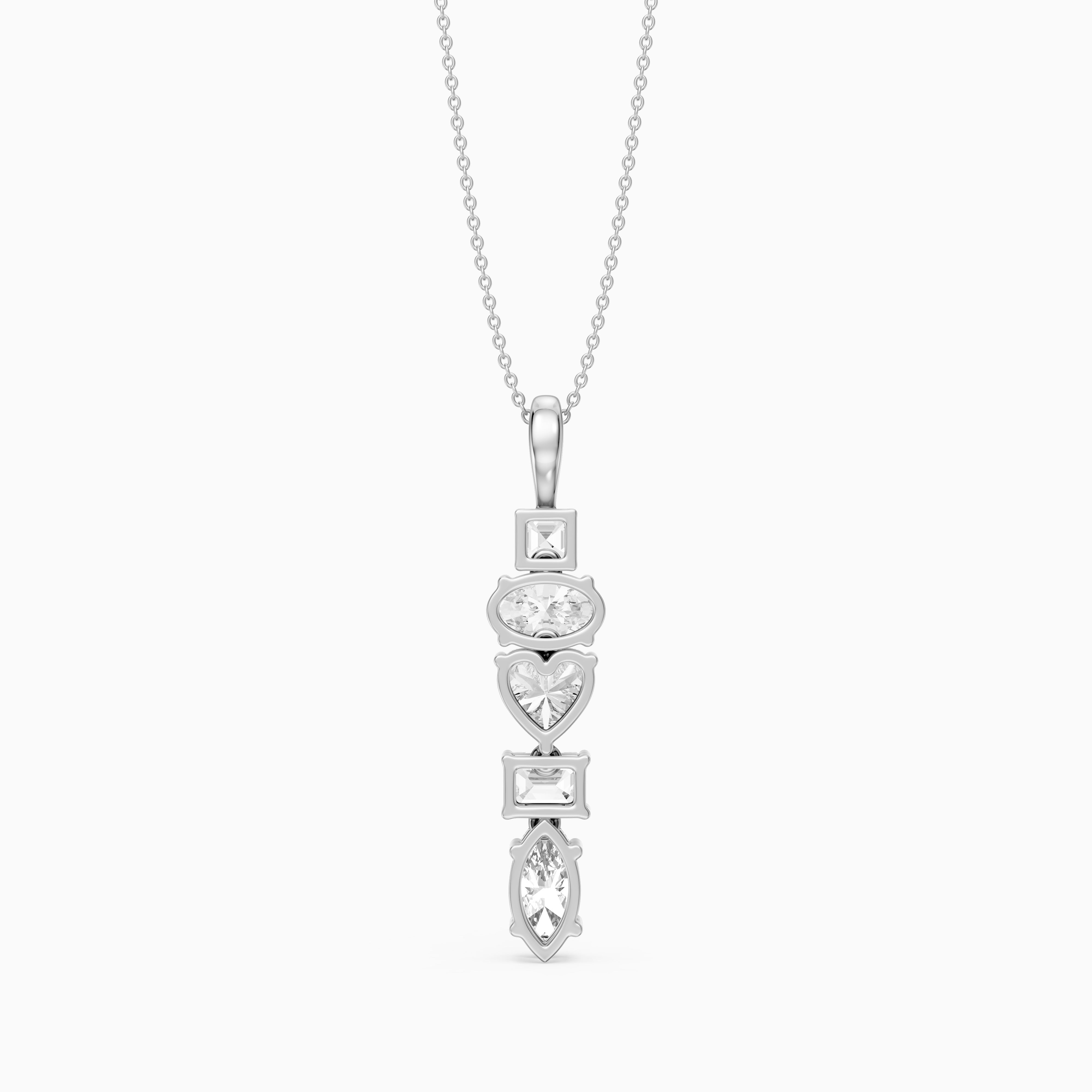 Clara Mixed Shape Lab Grown Diamond Drop Pendant