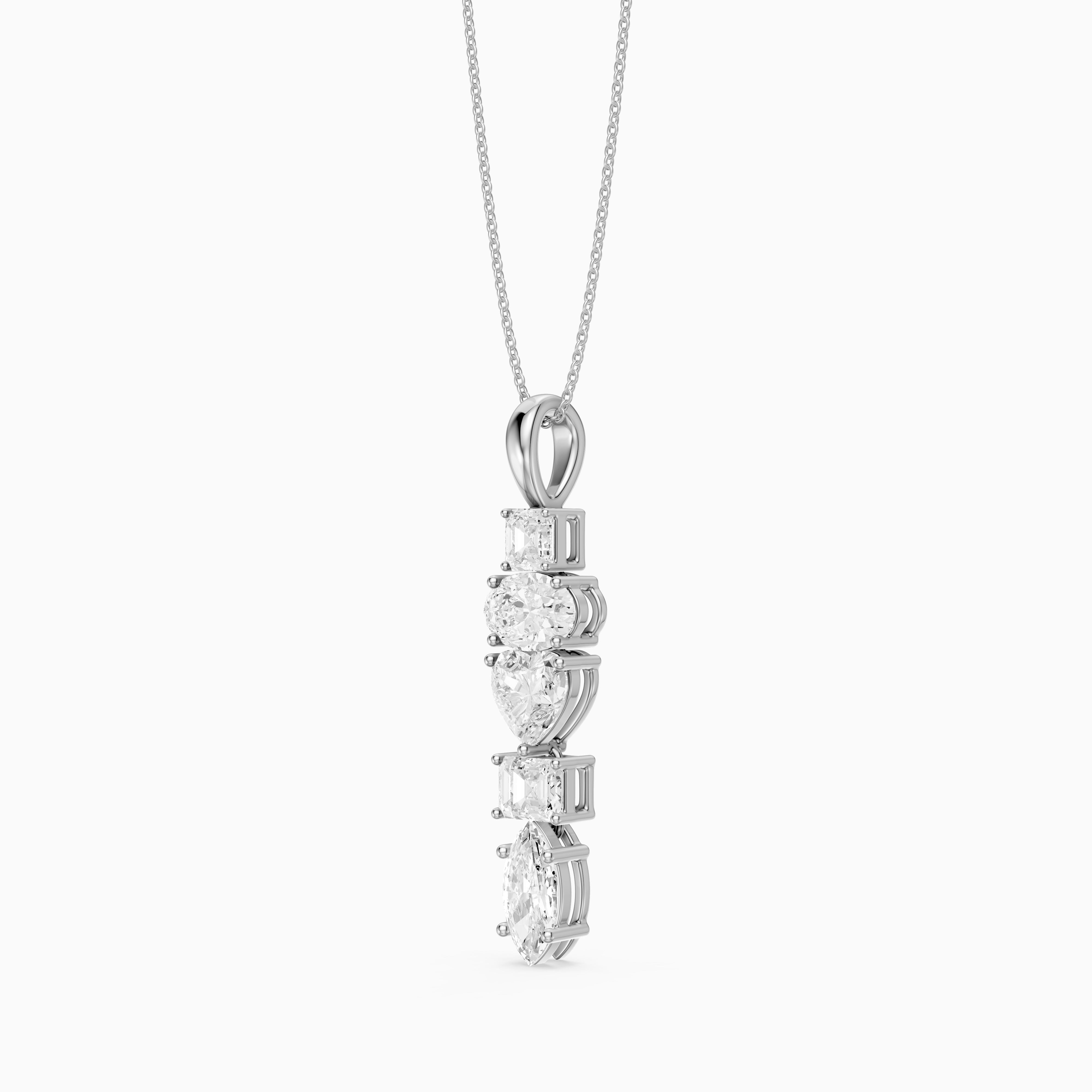 Clara Mixed Shape Lab Grown Diamond Drop Pendant