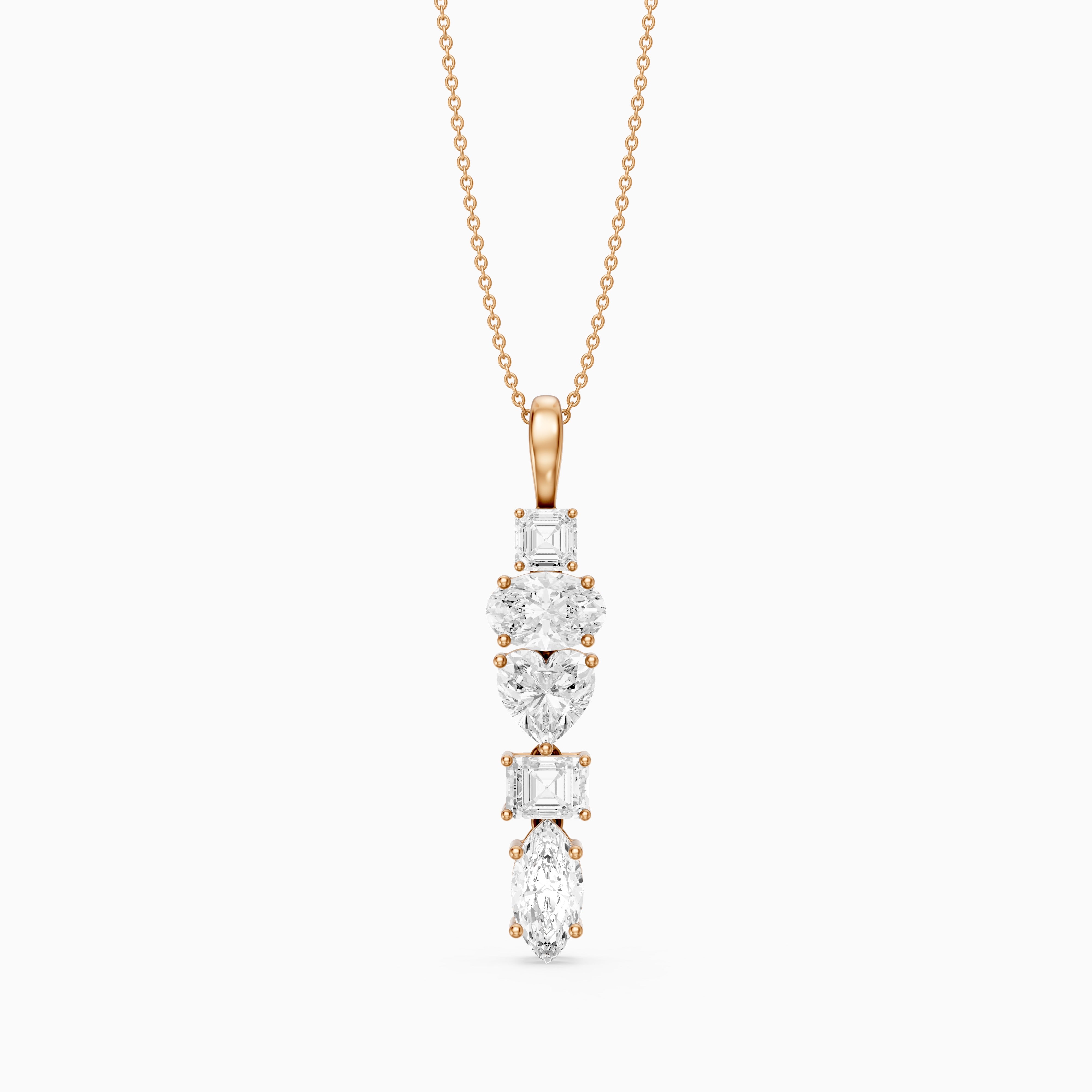 Clara Mixed Shape Lab Grown Diamond Drop Pendant