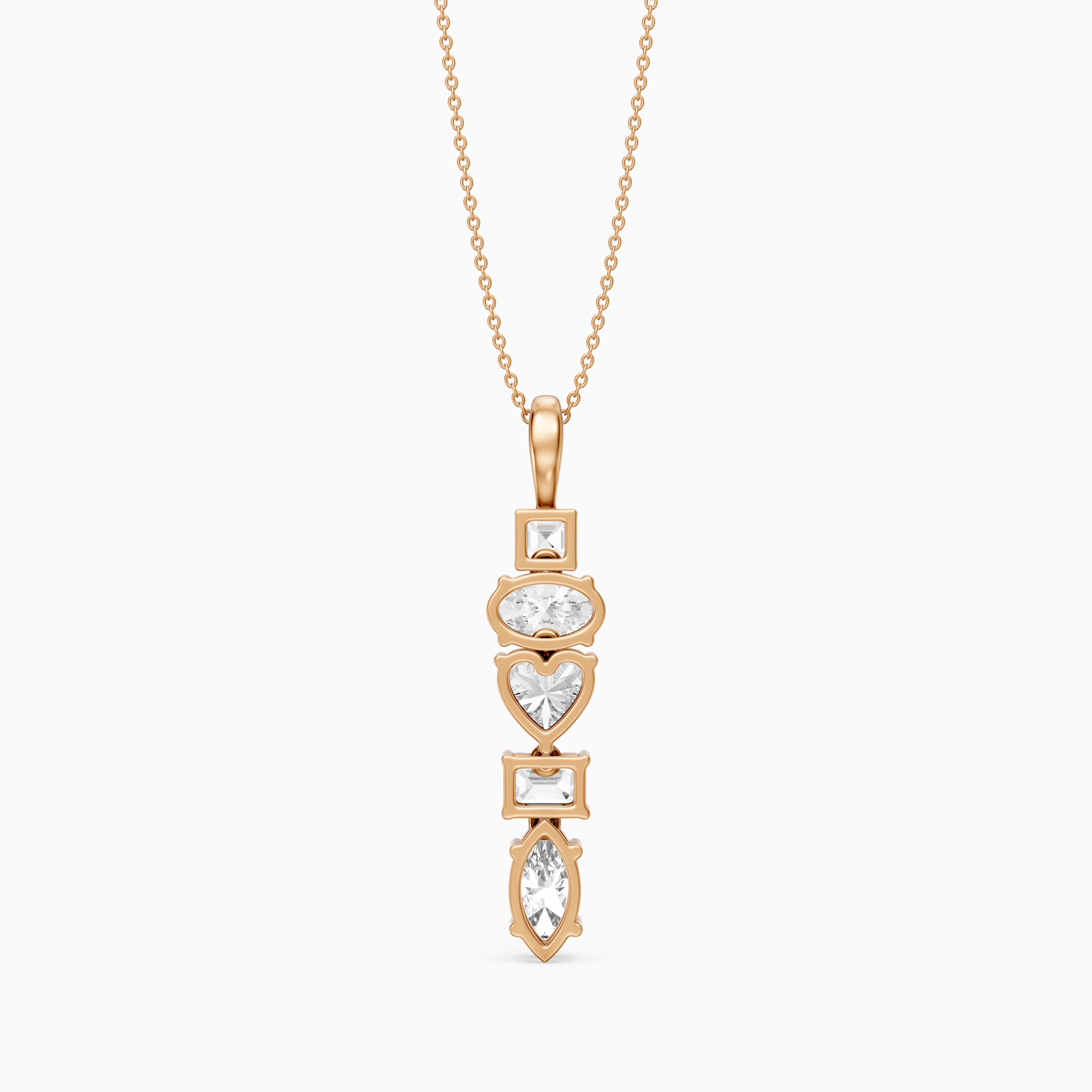 Clara Mixed Shape Lab Grown Diamond Drop Pendant