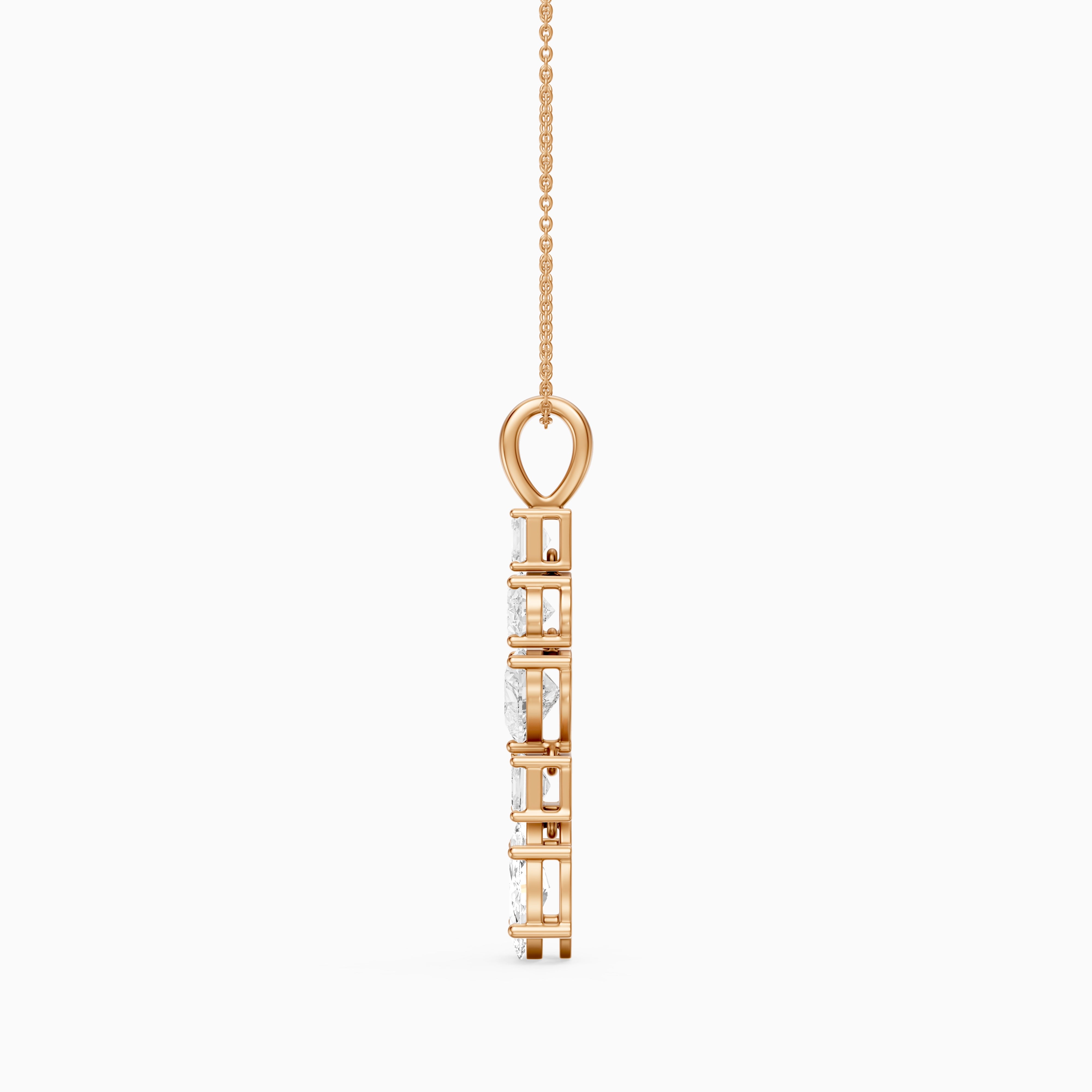 Clara Mixed Shape Lab Grown Diamond Drop Pendant