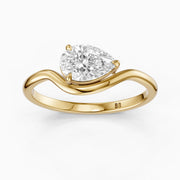 Kamila Pear Cut East West Lab Grown Diamond Ring