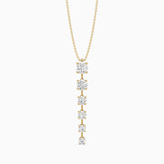 Delia Graduated Round Lab Grown Diamond Drop Pendant