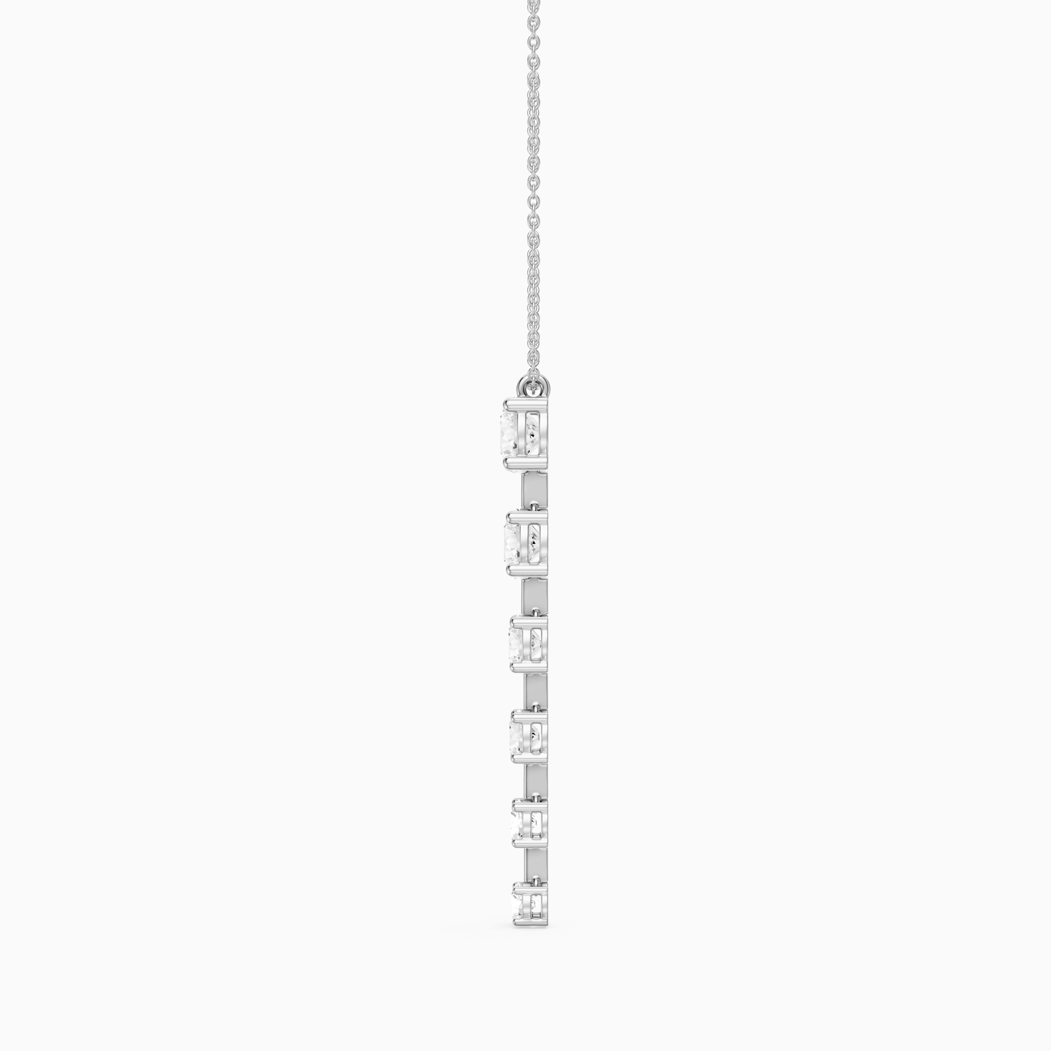 Delia Graduated Round Lab Grown Diamond Drop Pendant