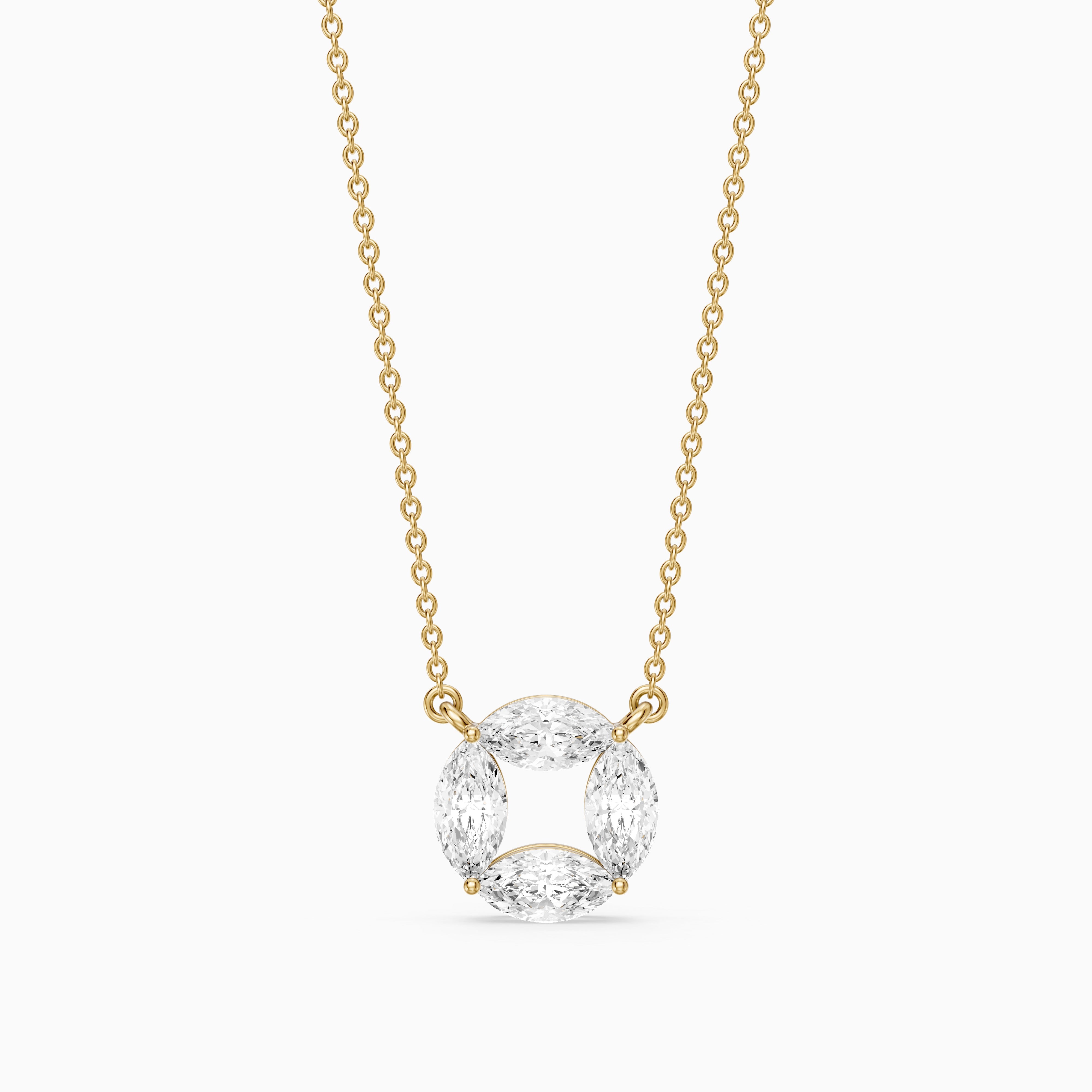 Alyssa Marquise Lab Grown Diamond Circle Pendant