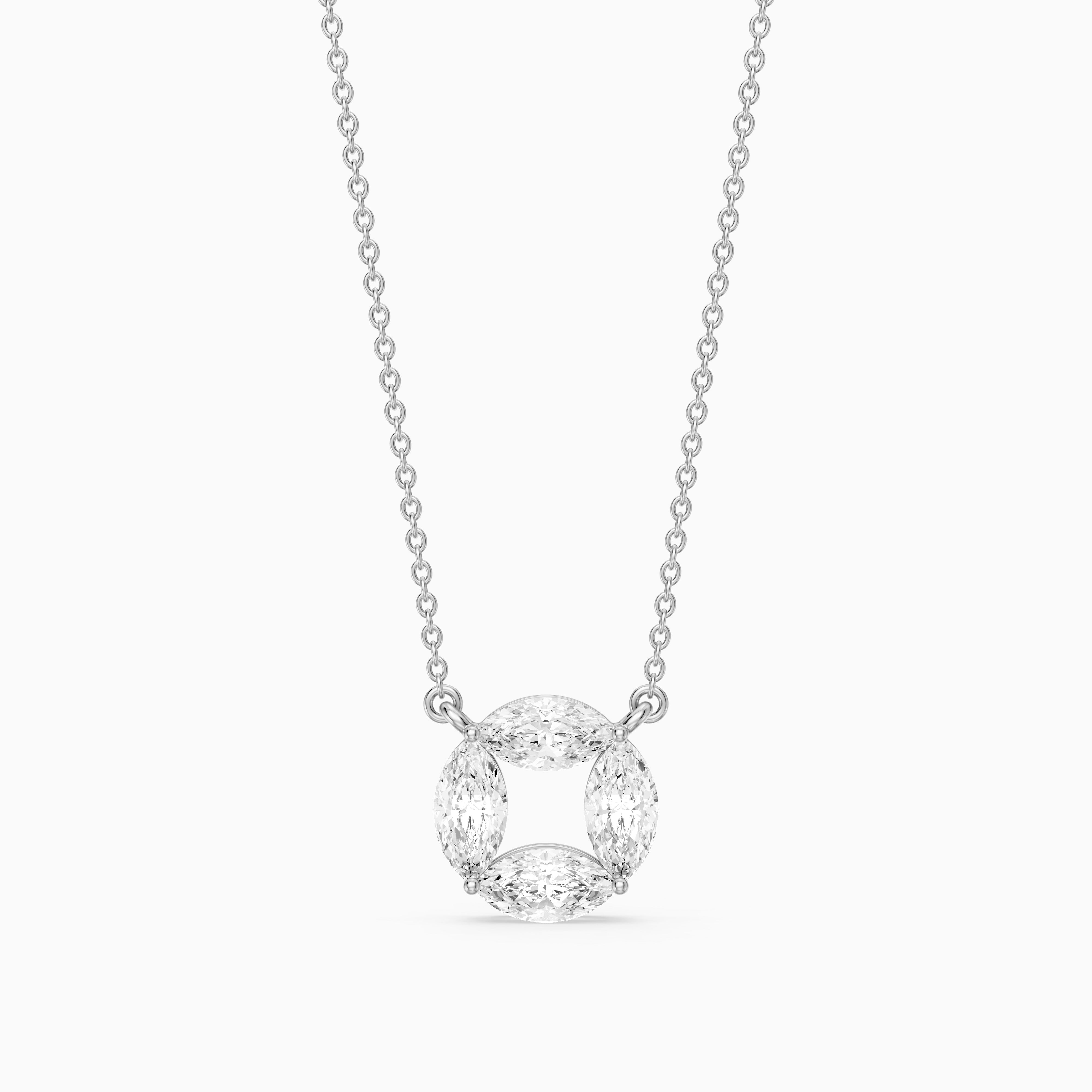 Alyssa Marquise Lab Grown Diamond Circle Pendant