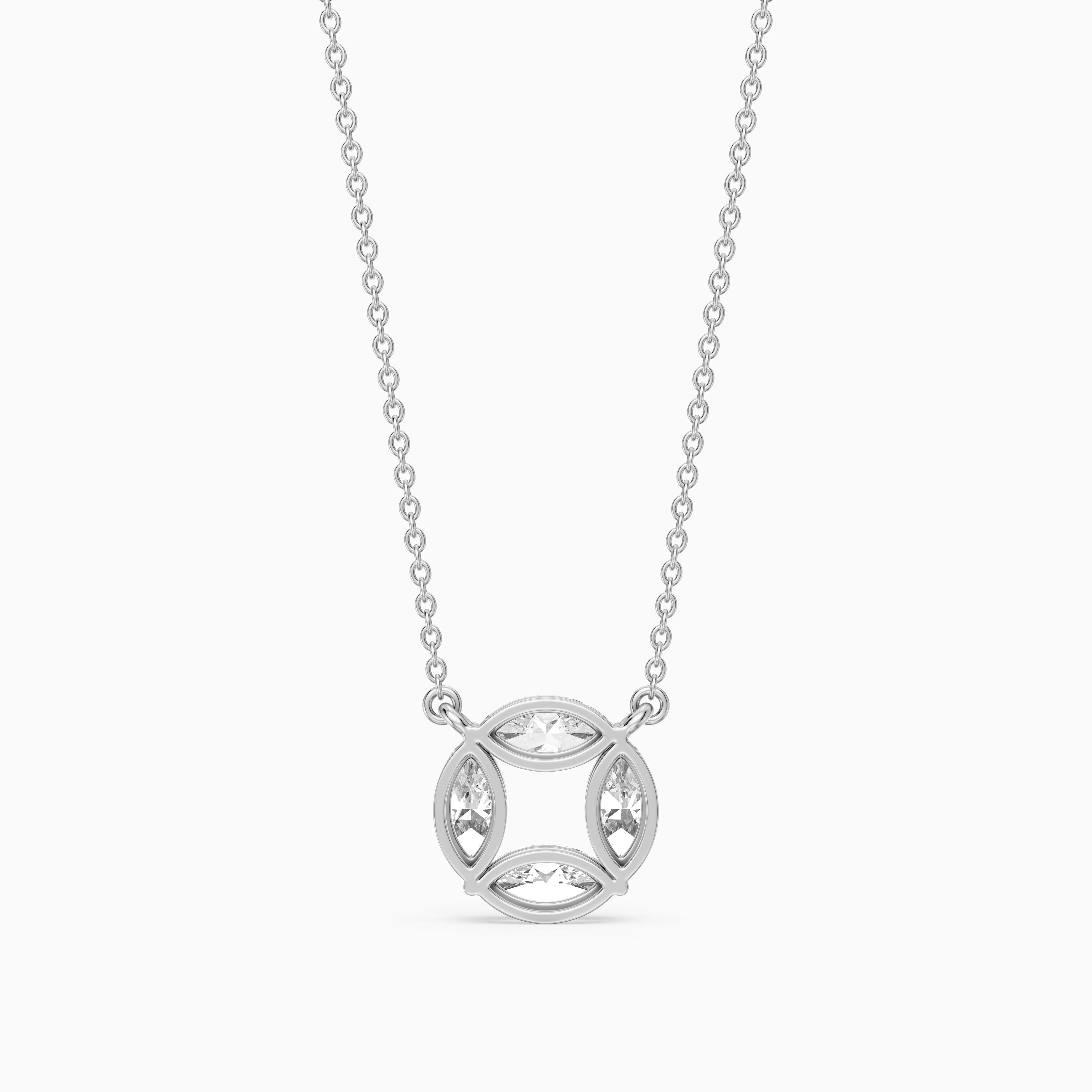 Alyssa Marquise Lab Grown Diamond Circle Pendant
