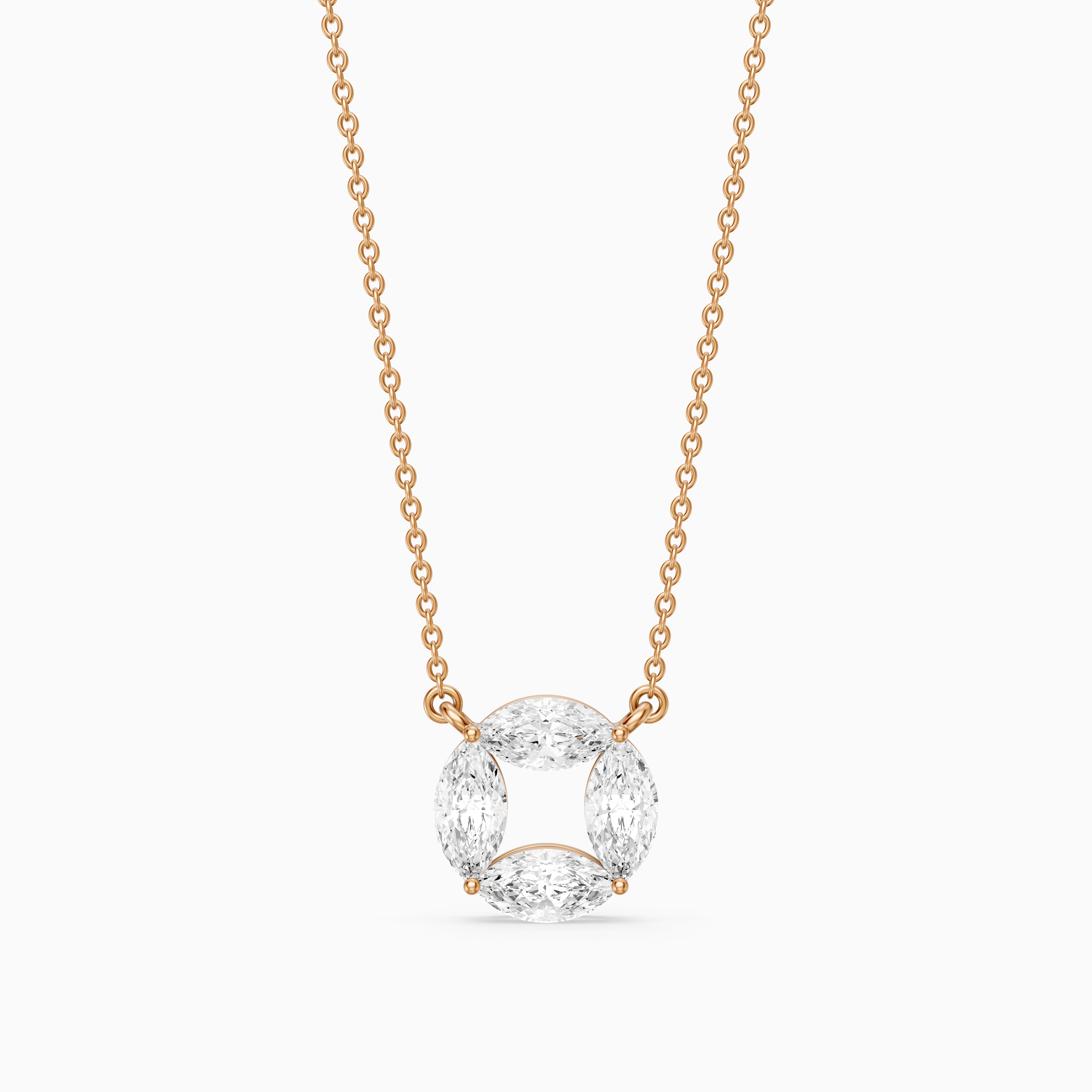 Alyssa Marquise Lab Grown Diamond Circle Pendant