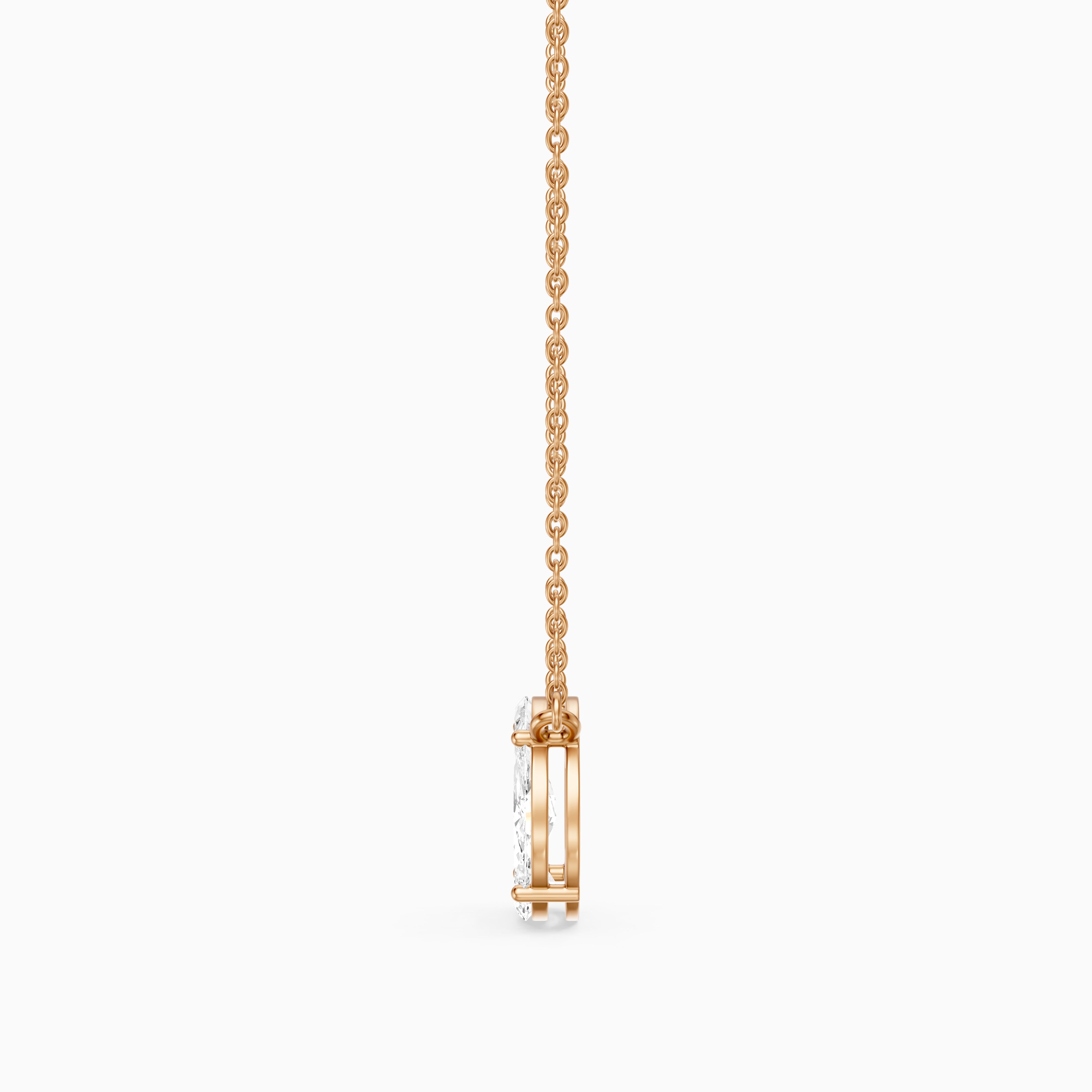 Alyssa Marquise Lab Grown Diamond Circle Pendant