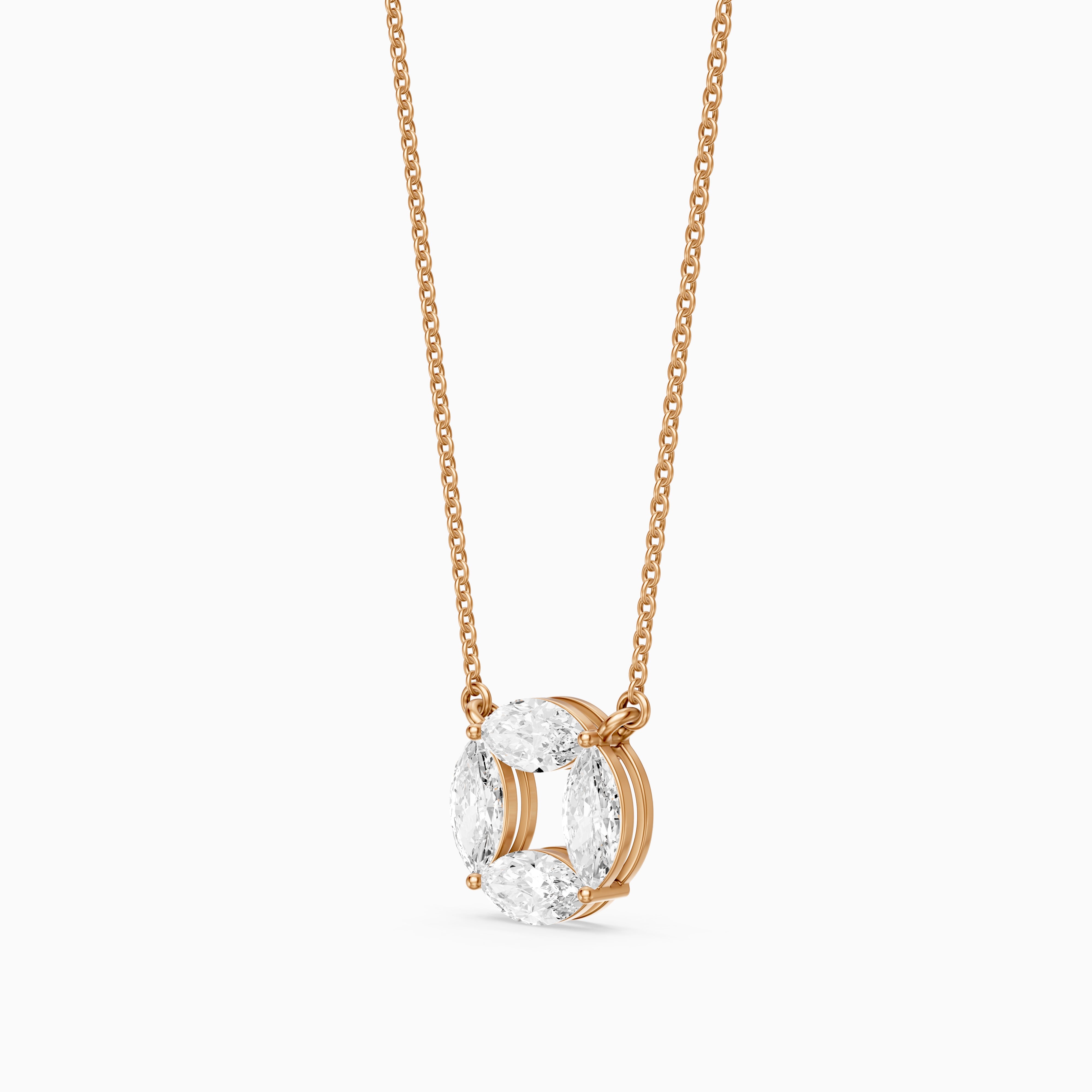 Alyssa Marquise Lab Grown Diamond Circle Pendant