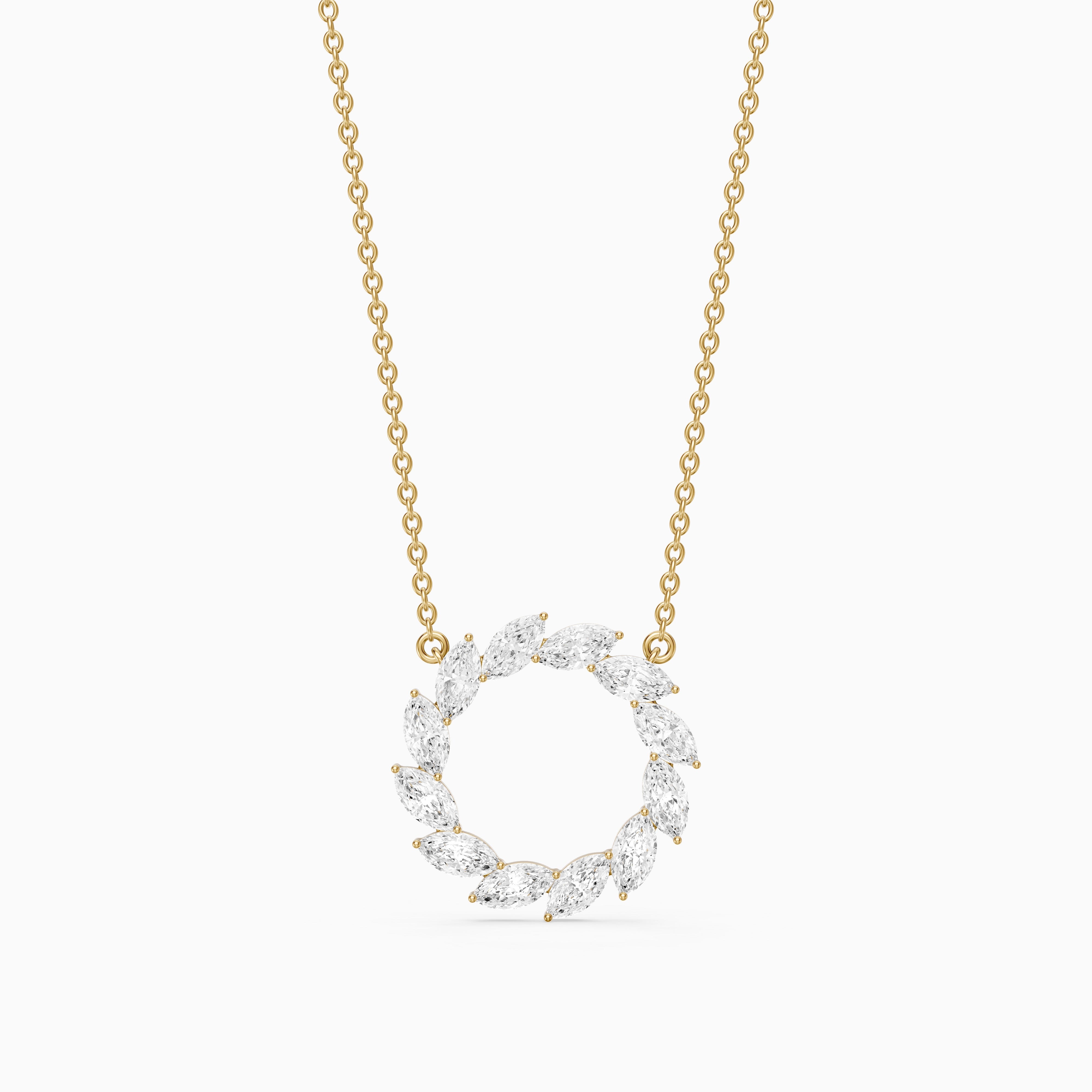Edda Marquise Lab Grown Diamond Wreath Necklace