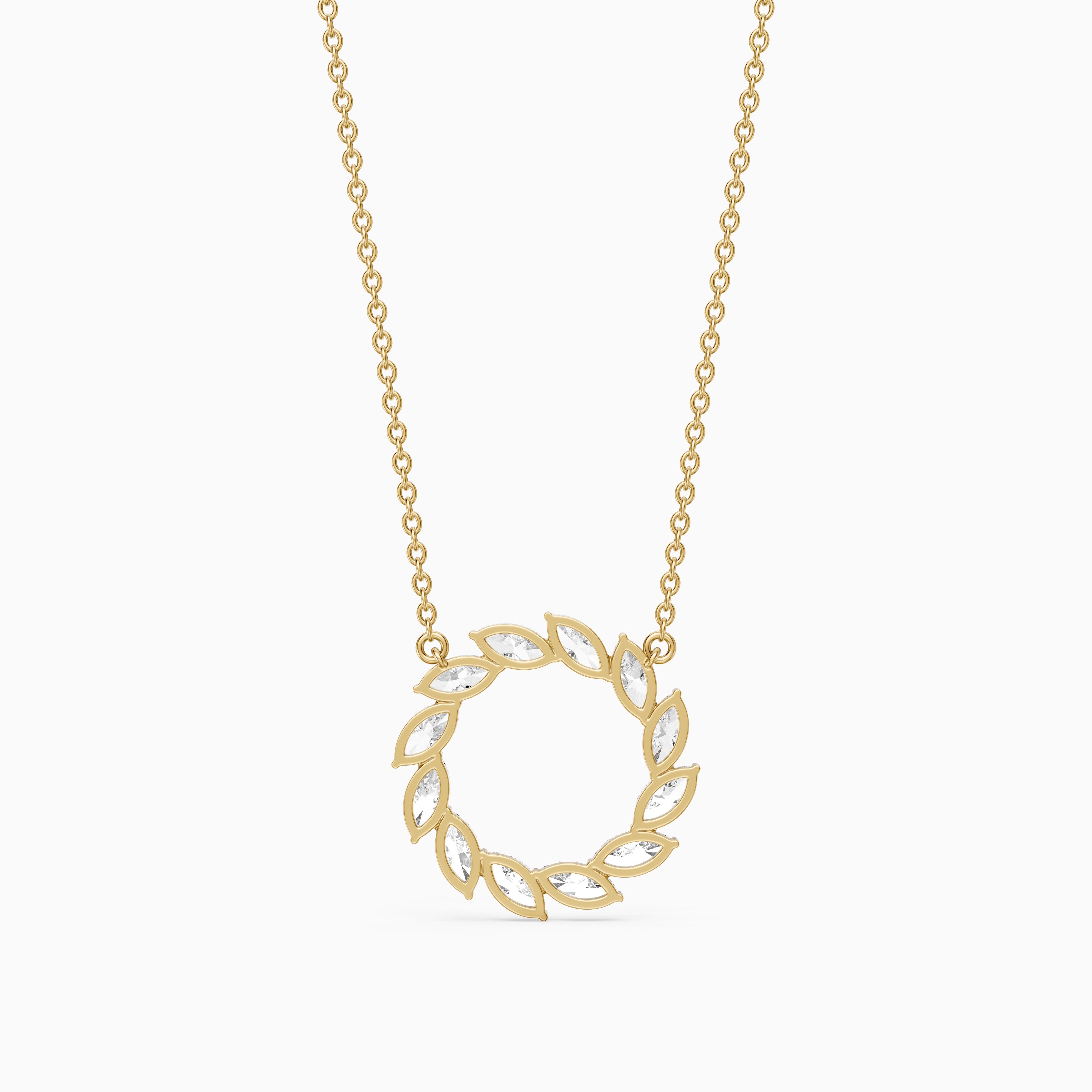 Edda Marquise Lab Grown Diamond Wreath Necklace